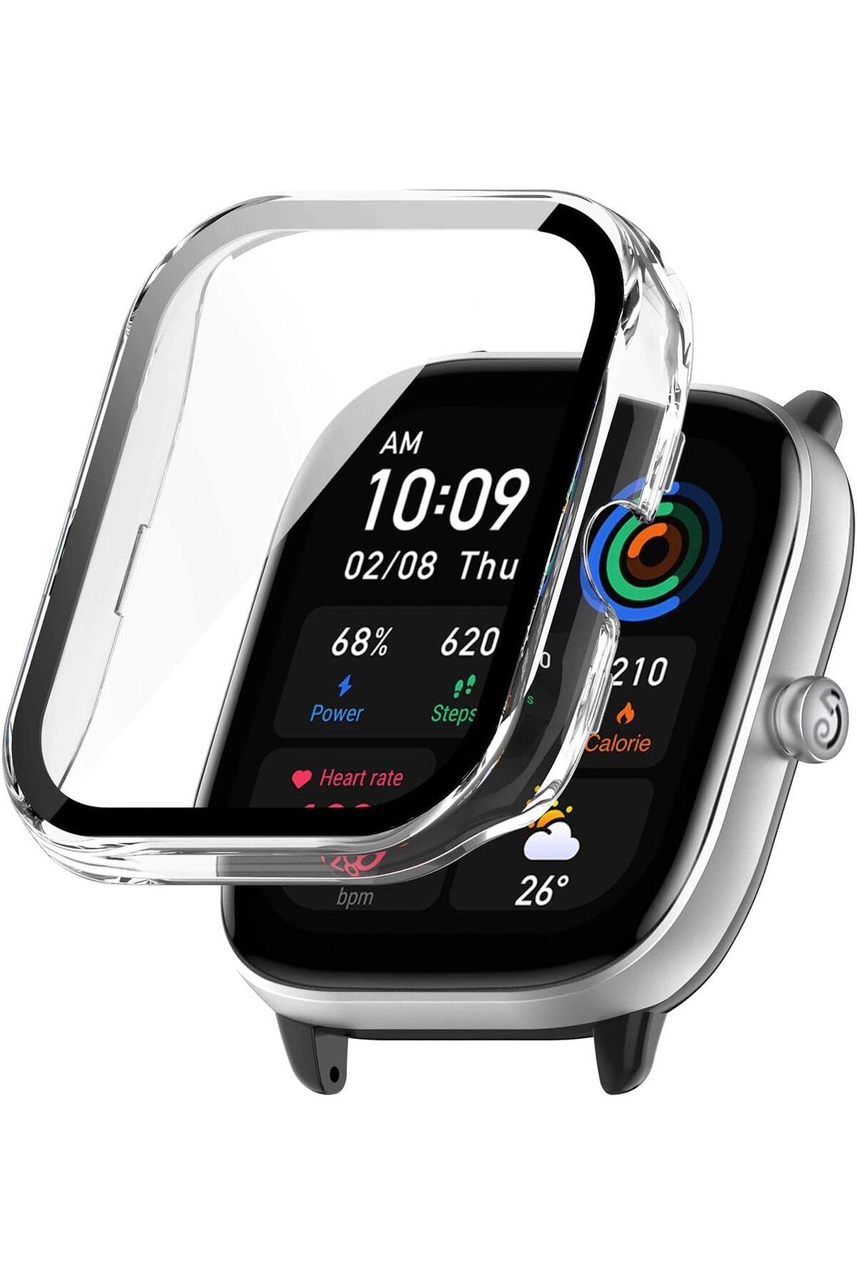 KDROĞLU KDROGLU Amazfit GTS 4 Mini için Kılıf Clear Premium Slim WatchBand Şeffaf [GTS 4 Mini ile Uyumlu
