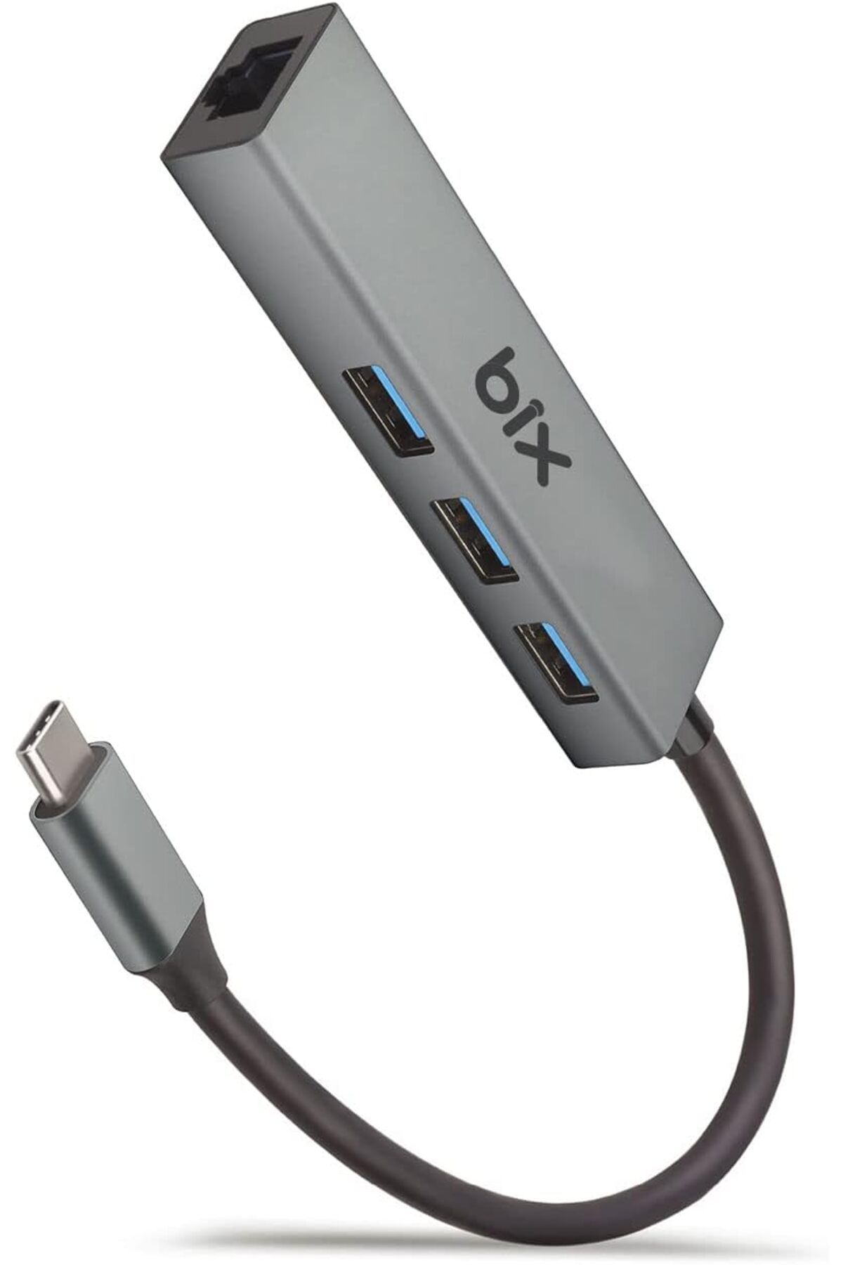 KDROĞLU KDROGLU BXC06HB Type-C'den 3 Bağlantı Noktalı Gigabit Ethernet USB 3.2 Hub New Desing 1109836