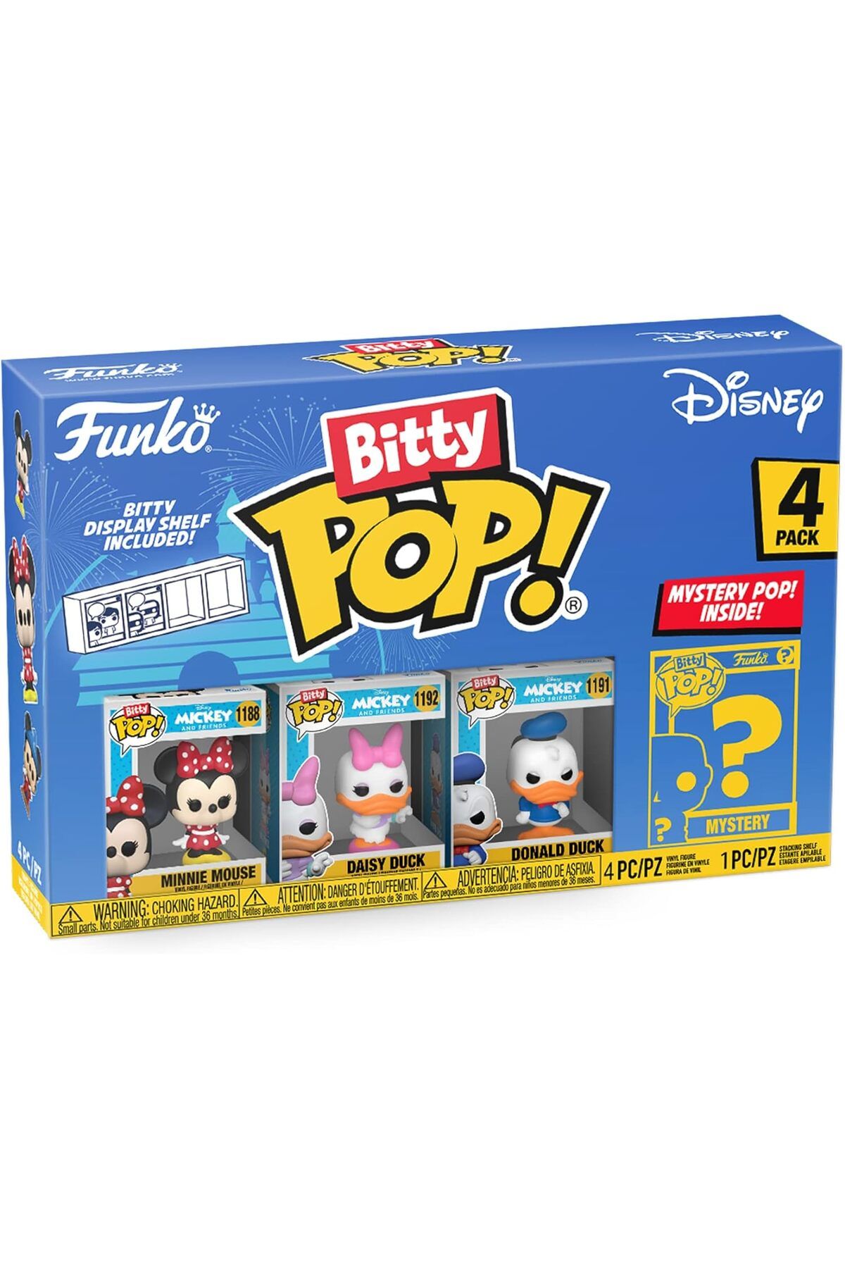 KDROĞLU KDROGLU Bitty Pop! – Minnie Mouse (Red Dress), Papatya Ördeği, Donald Duck ve Sürpriz Mini Giz