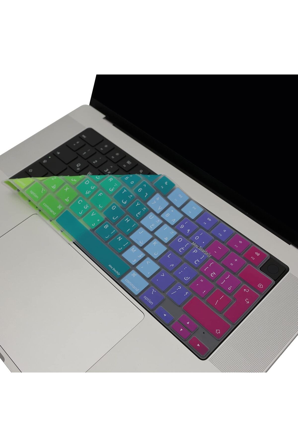 DERİK KADROĞLU Arapça Klavye Macbook Air Pro Kılıf M1-M2-M3, Dazzle A2681 A3113, A2941 A3114, A2442 A2