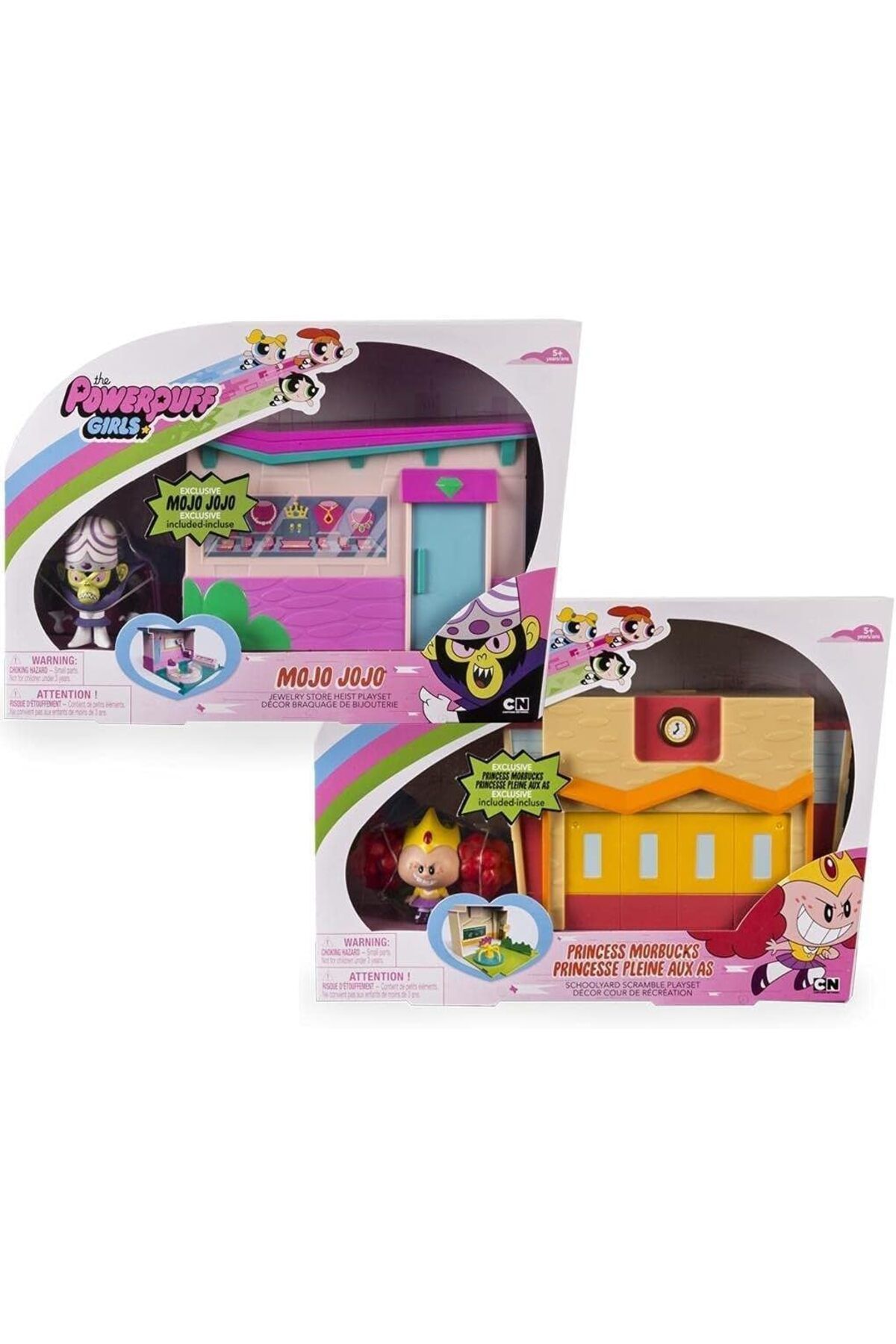 ÇAĞUR Oyuncak Powerpuff Girls 2'li Oyun Seti (MojoJojo+ Prenses Morbucks)
