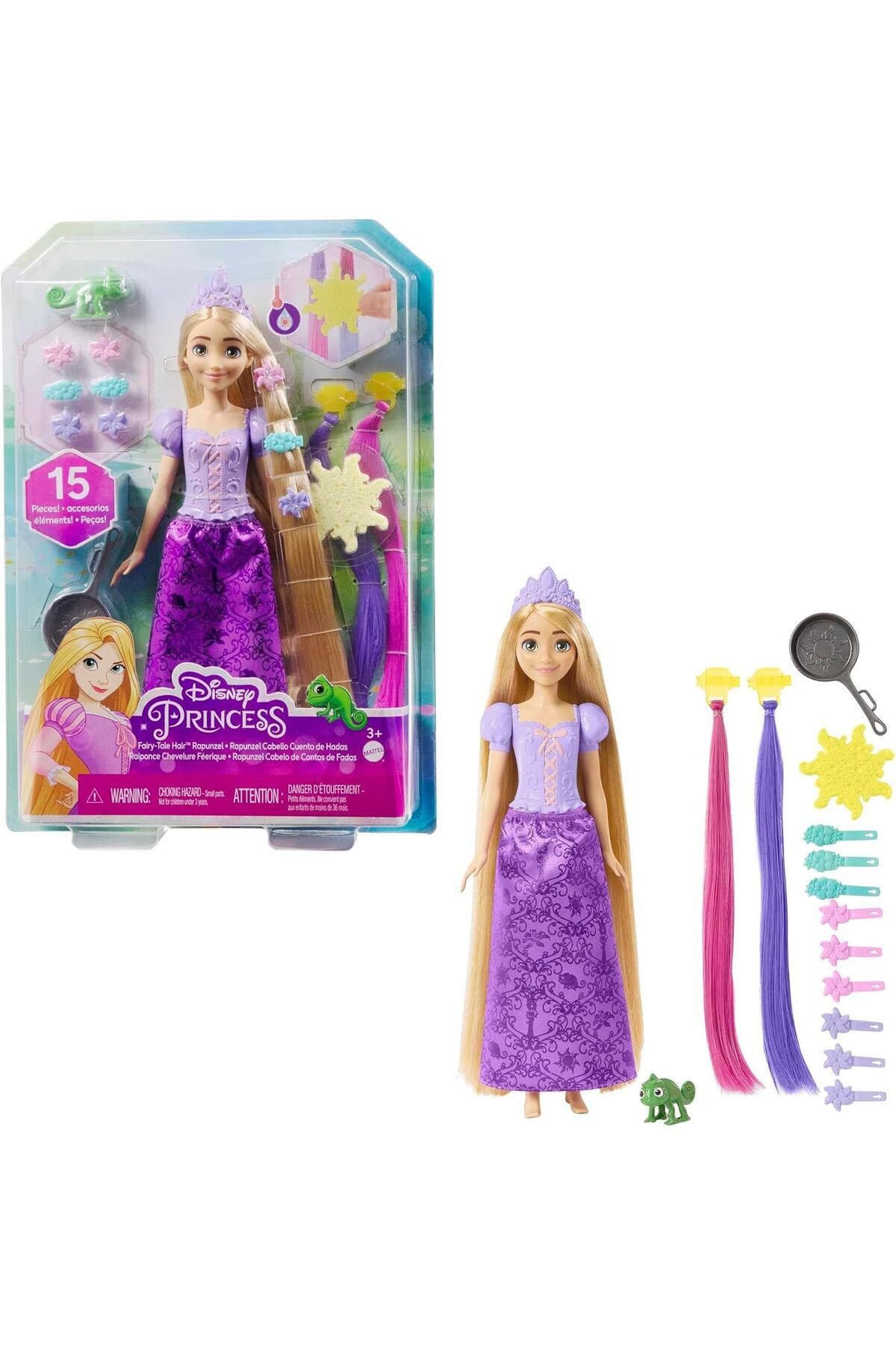 KDROĞLU KDROGLU Prenses Renk Değiştiren Sihirli Saçlı Rapunzel, 3 yaş ve üzeri, HLW18 New Desing 11098