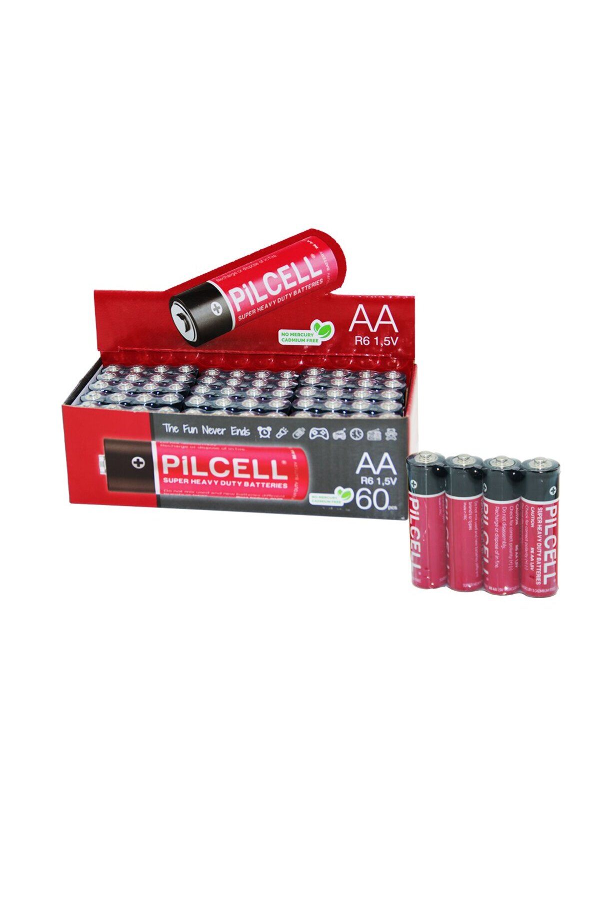 KDROĞLU KDROGLU PİLCELL KALEM PİL AA - 1.5W - R6 60PCS New Desing 1109836