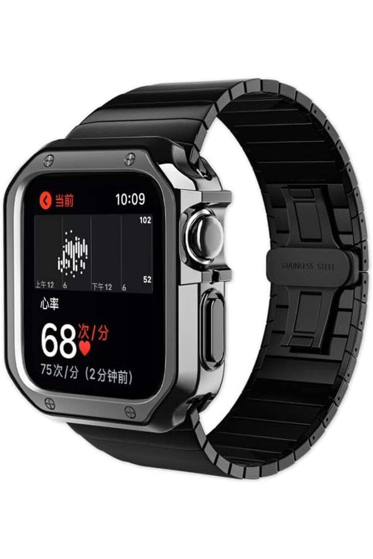 DERİK Derik Watch 40 41 mm Uyumlu 360 Tam Koruma Set Metal Kordon Silikon Kasa Stainless Steel Strap YENİ