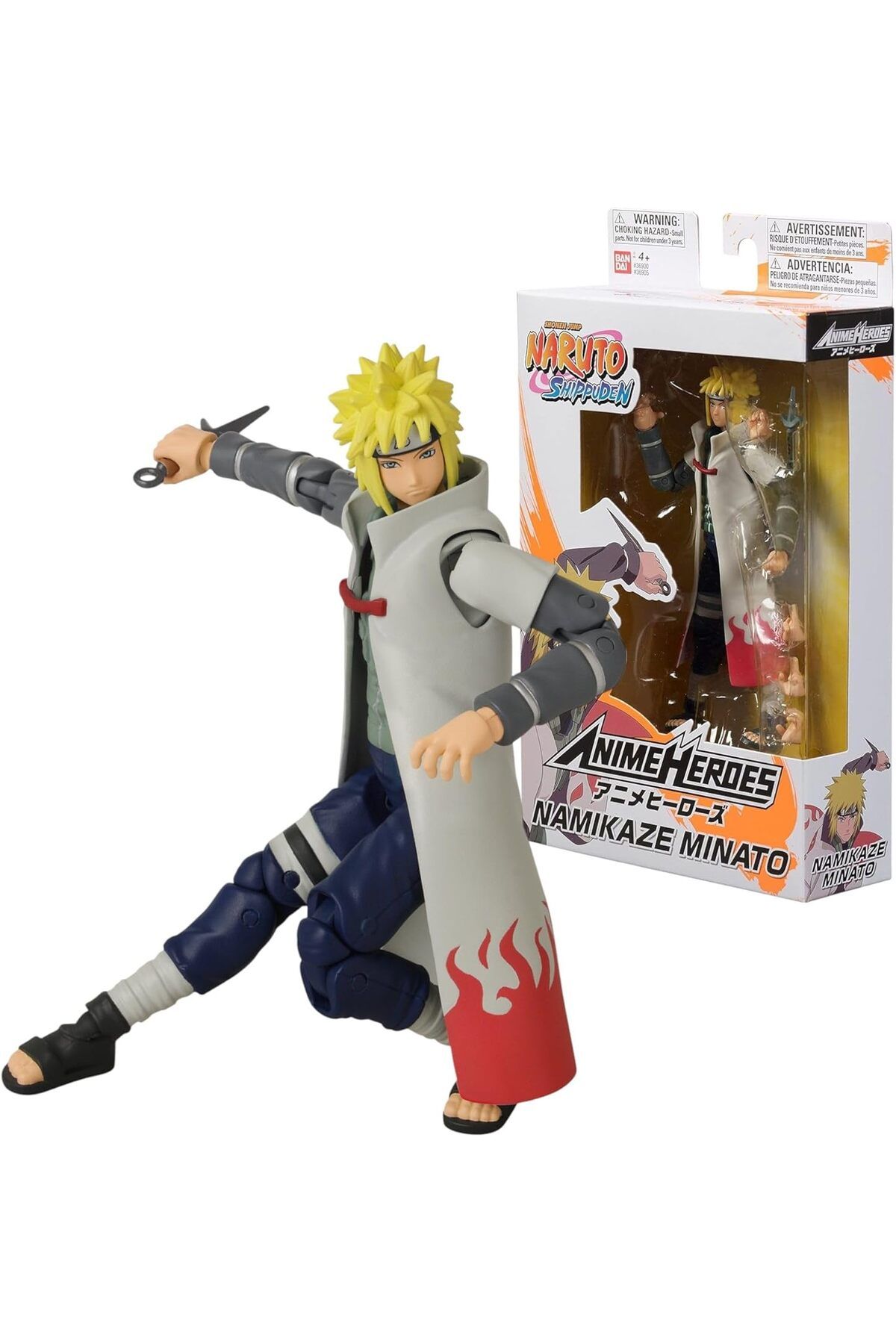 DERİK Derik 16 cm Minato Namikaze Poz Verilebilir Figür, Anime Heroes Naruto Serisi YENİ 1122015