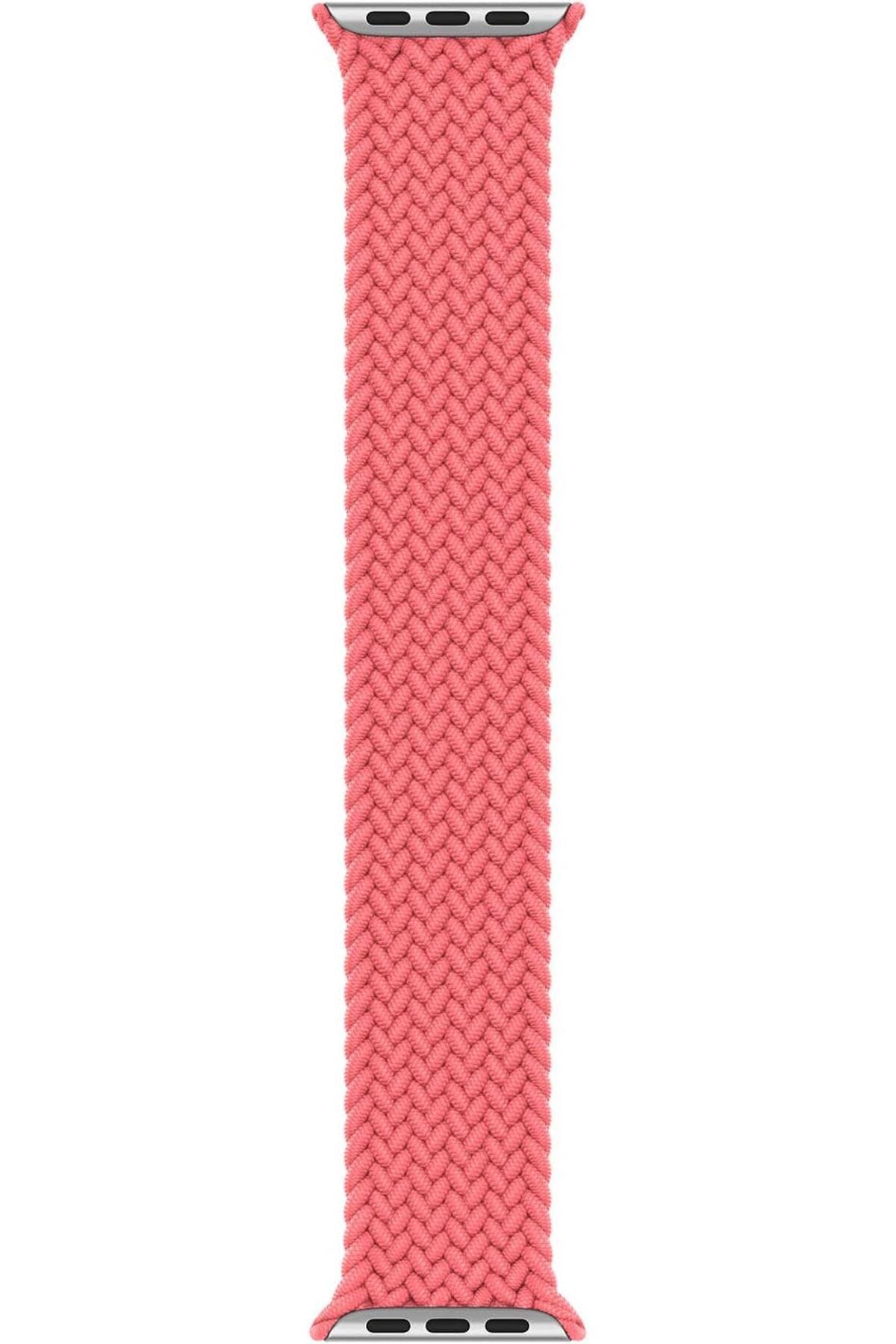 KDROĞLU KDROGLU Watch Series 6 44mm için Kordon, (Large Size, 160mm) Knitted Fabric Single Loop Pembe New D