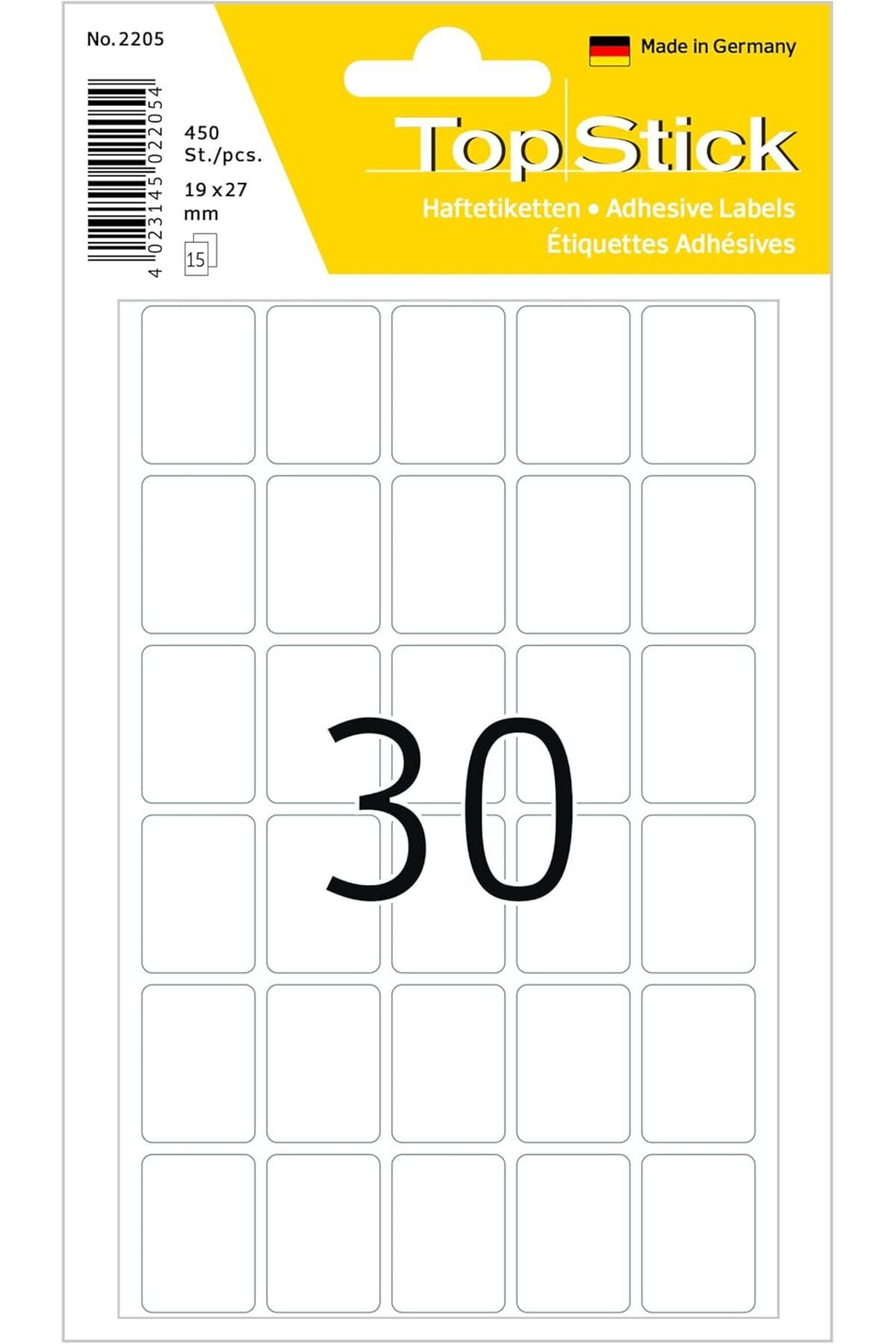 ÇAĞUR çağur 2205 Mini Ev Eşyası Etiketleri 19 x 27 mm, 15 Yaprak, Kağıt, Mat Kendinden Yapışkanlı