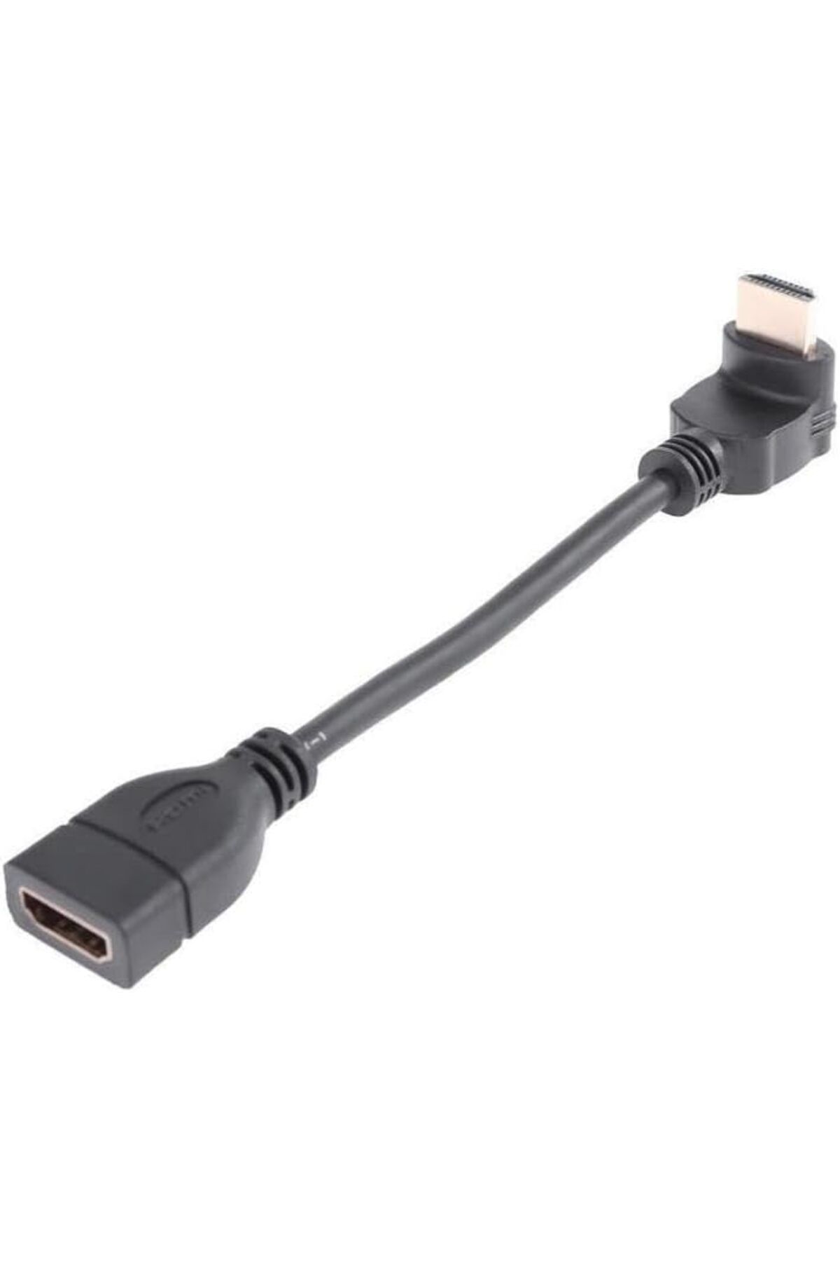 KDROĞLU KDROGLU Plus PX-4684 Hdmi Dişi Erkek Uzatma, 15cm 90 Derece HDMI Uzatma Kablosu HDMI Uzatma, L Tip