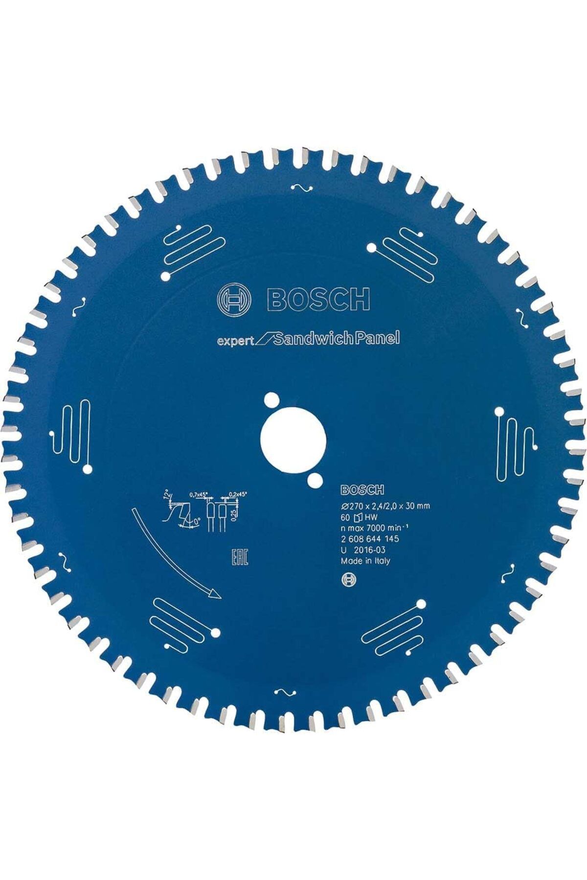KDROĞLU KDROGLU dairesel testere bıçağı Expert sandviç panel için, 270 x 30 x 2,4 mm, diş sayısı 60