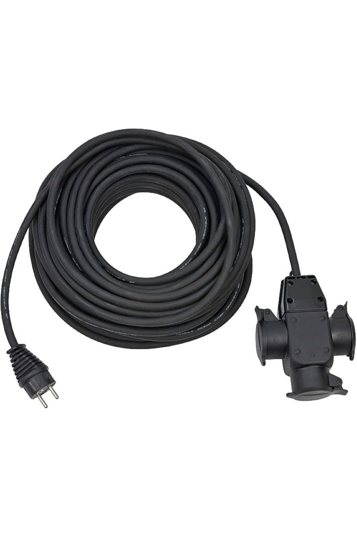 yenibagshop Şantiye uzatma kablosu, 3 bölmeli kauçuk kavramalı, IP44, 25 m, H07RN-F3G1,5