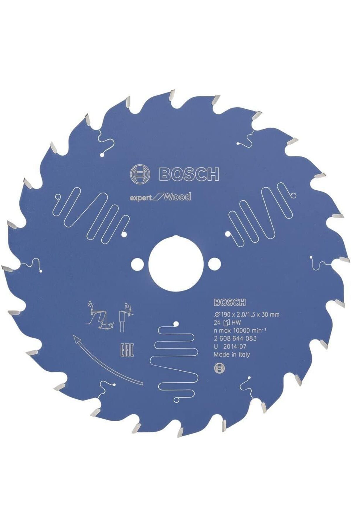 KDROĞLU KDROGLU dairesel testere bıçağı Expert için ahşap, 190 x 30 x 2 mm, diş sayısı 24, 1 adet,