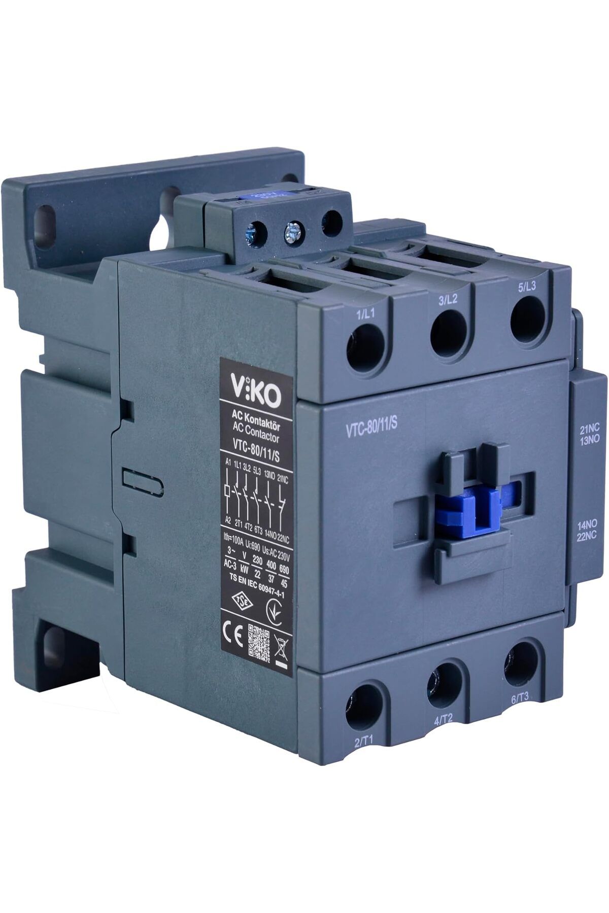 KDROĞLU KDROGLU Kontaktör 37KW AC3 80A 3P+1NO+1NC Coil 230VAC New Desing 1109836
