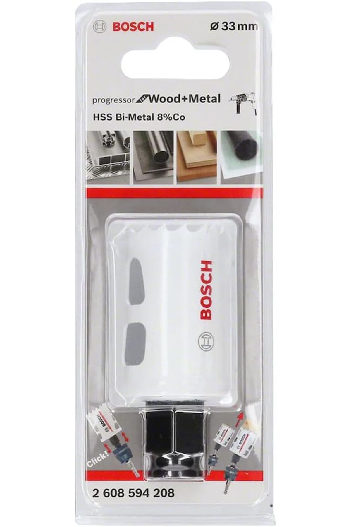 KDROĞLU KDROGLU Profesyonel Delik Testeresi Progressor for Wood & Metal (Ahşap ve Metal, Ø 33 mm, Matk