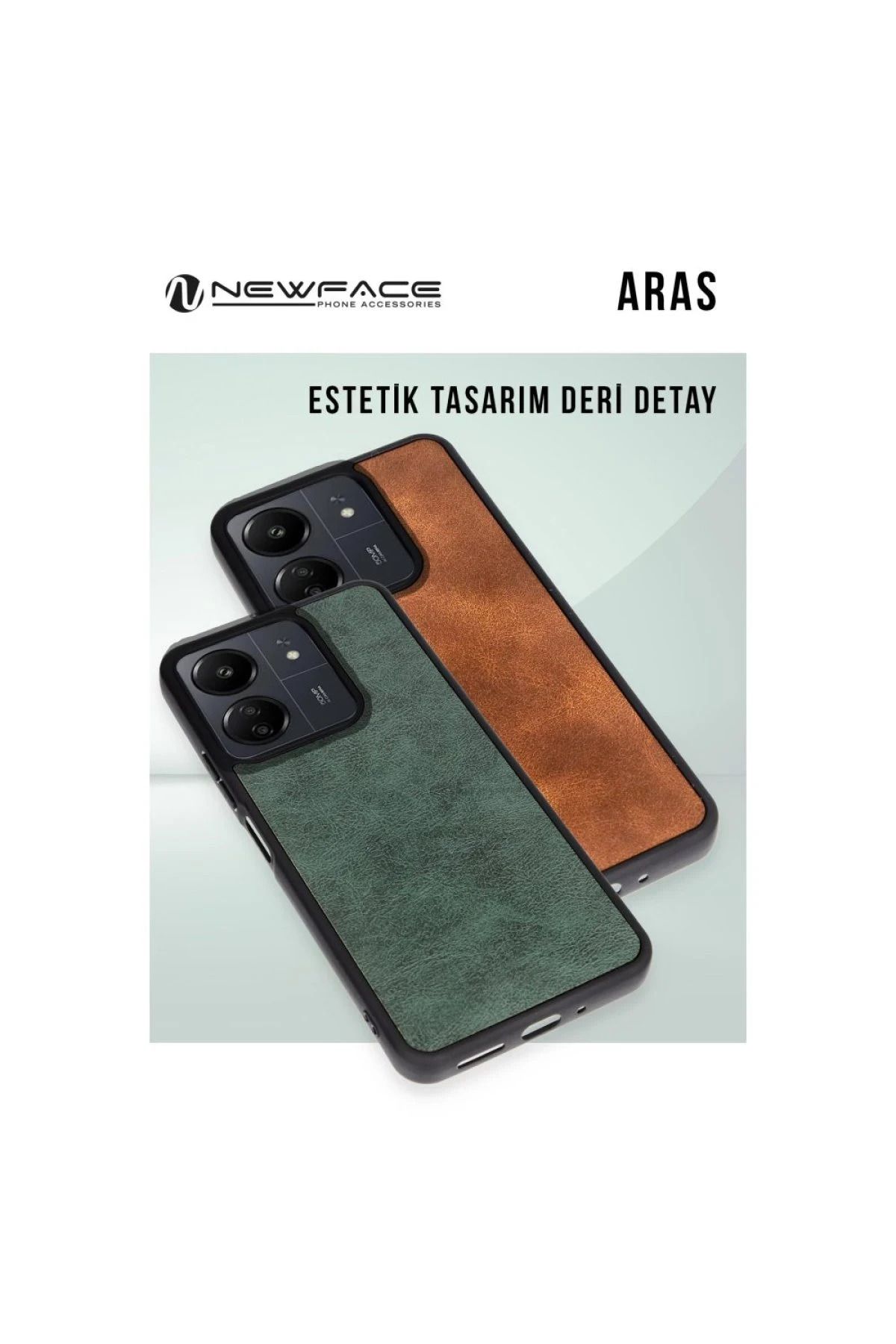 NewFace iPhone 16 Plus Kılıf Aras Deri Kapak - Kırmızı BSTMY