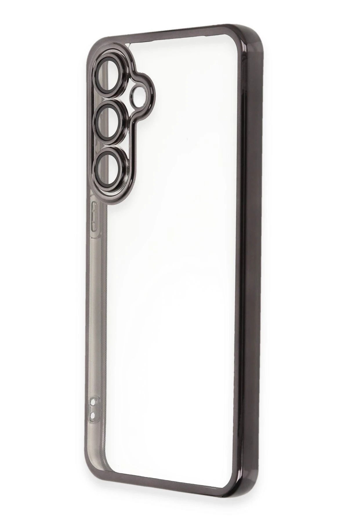 NewFace Samsung Galaxy S24 FE Kılıf Lensli Silikon - Siyah BSTMY
