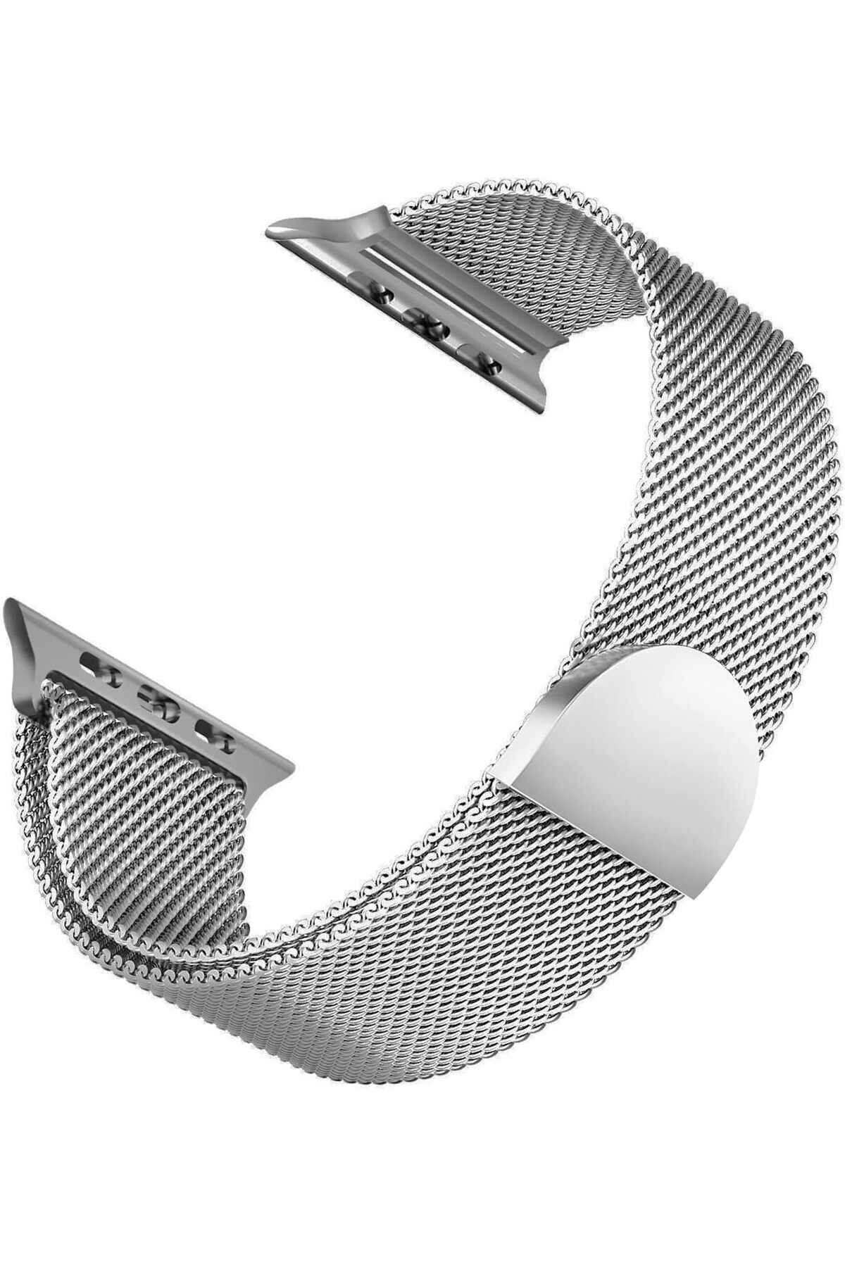 KDROĞLU KDROGLU Watch SE 2022 44mm için Kordon Luxe Metal Twist Gümüş [Watch SE 2022 44mm ile Uyumlu Kor