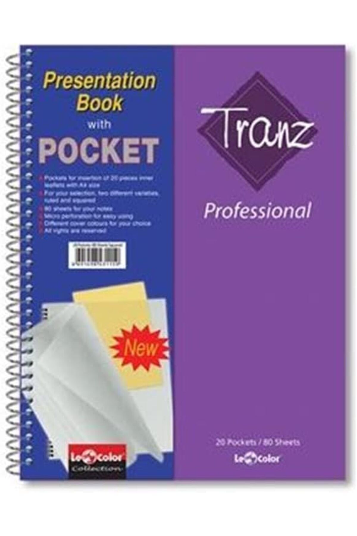 KDROĞLU Color A4 Defter Kareli Dosyalı 160 Syf Mor