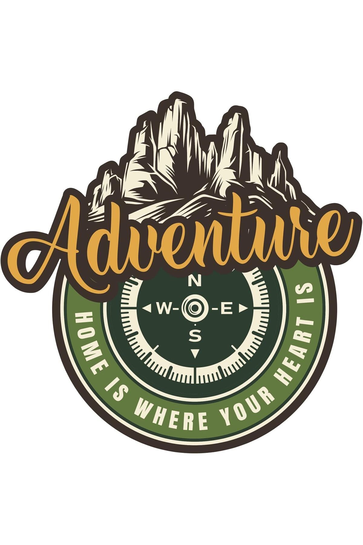 KDROĞLU KDROGLU Aksesuar Adventure Camping Pusula Sticker Off Road Sticker 13 x 13 cm New Desing 1109836