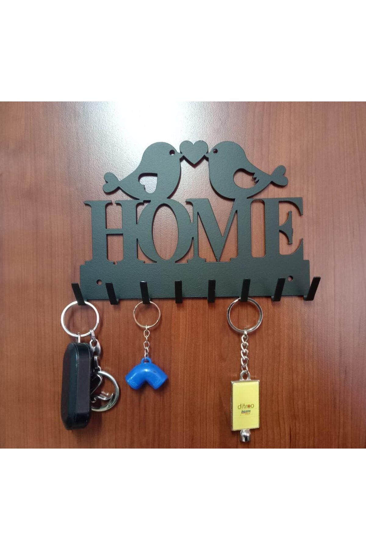 KDROĞLU KDROGLU Anahtar Askılığı İster Kendinden Yapışkanlı İster Vidalı Home Mat Siyah New Desing