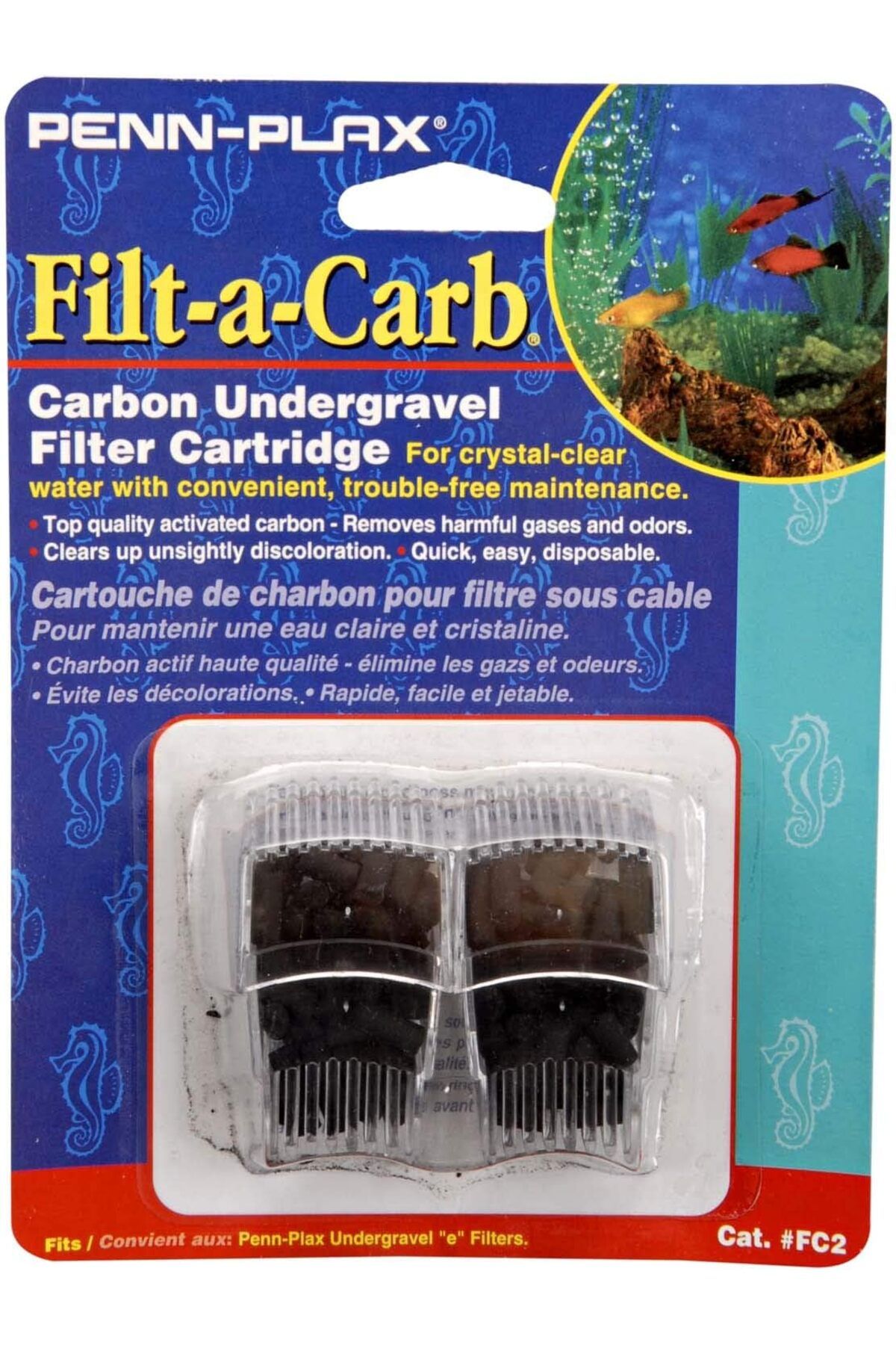 KDROĞLU Filt-a-Carb Yedek Aktif Karbon Medya Kartuşları (2'li Paket)
