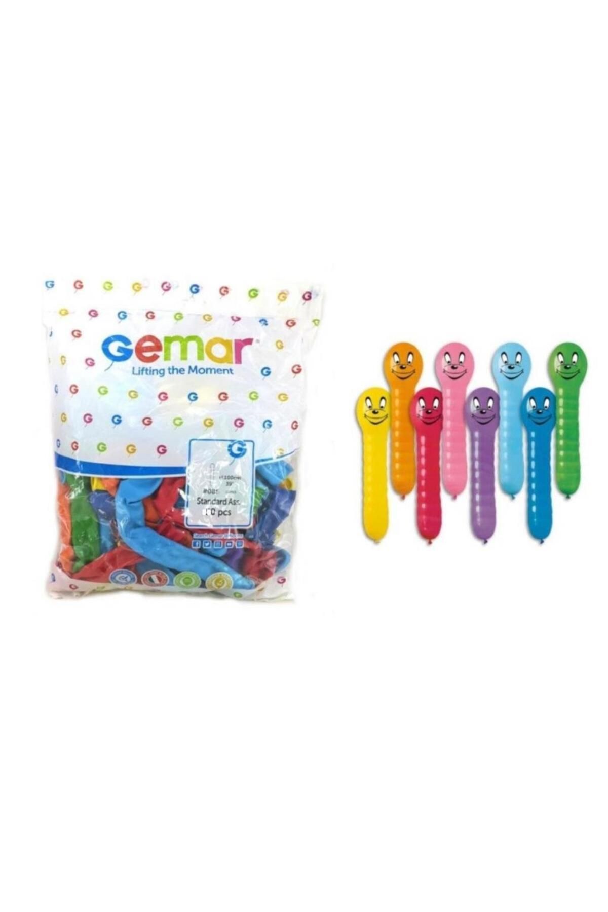 Shop58 HediyeCantam AS-1 Gemar Spiral Balon 100 Adet -Dinamik Oyuncak
