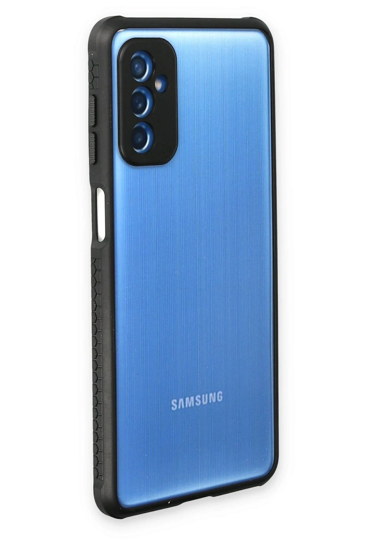NewFace Samsung Galaxy M52 5G Kılıf Miami Şeffaf Silikon - Siyah BSTMY