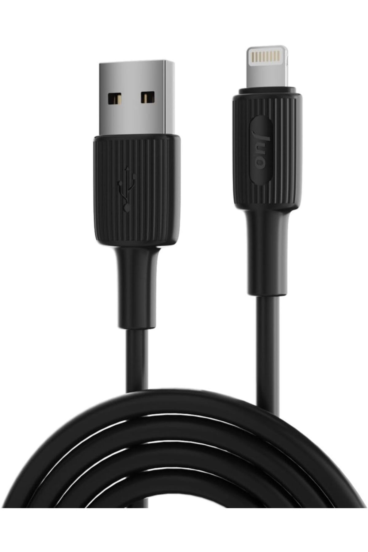 KDROĞLU KDROGLU 12W 2.4A USB-A to Lightning iPhone iPad Silikon Hızlı Şarj ve Data Kablosu Siyah 1 Metre