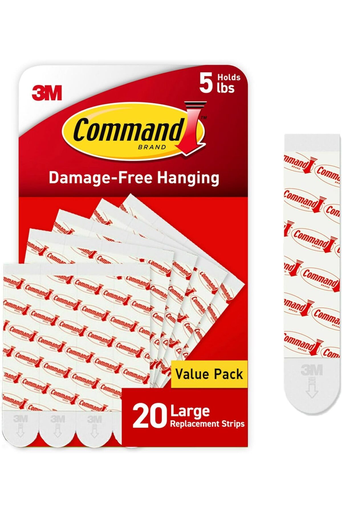 STOREMAX mrttnca Büyük yedek yapışkan şeritler, büyük iç duvar kancaları için hasarsız asılı duv