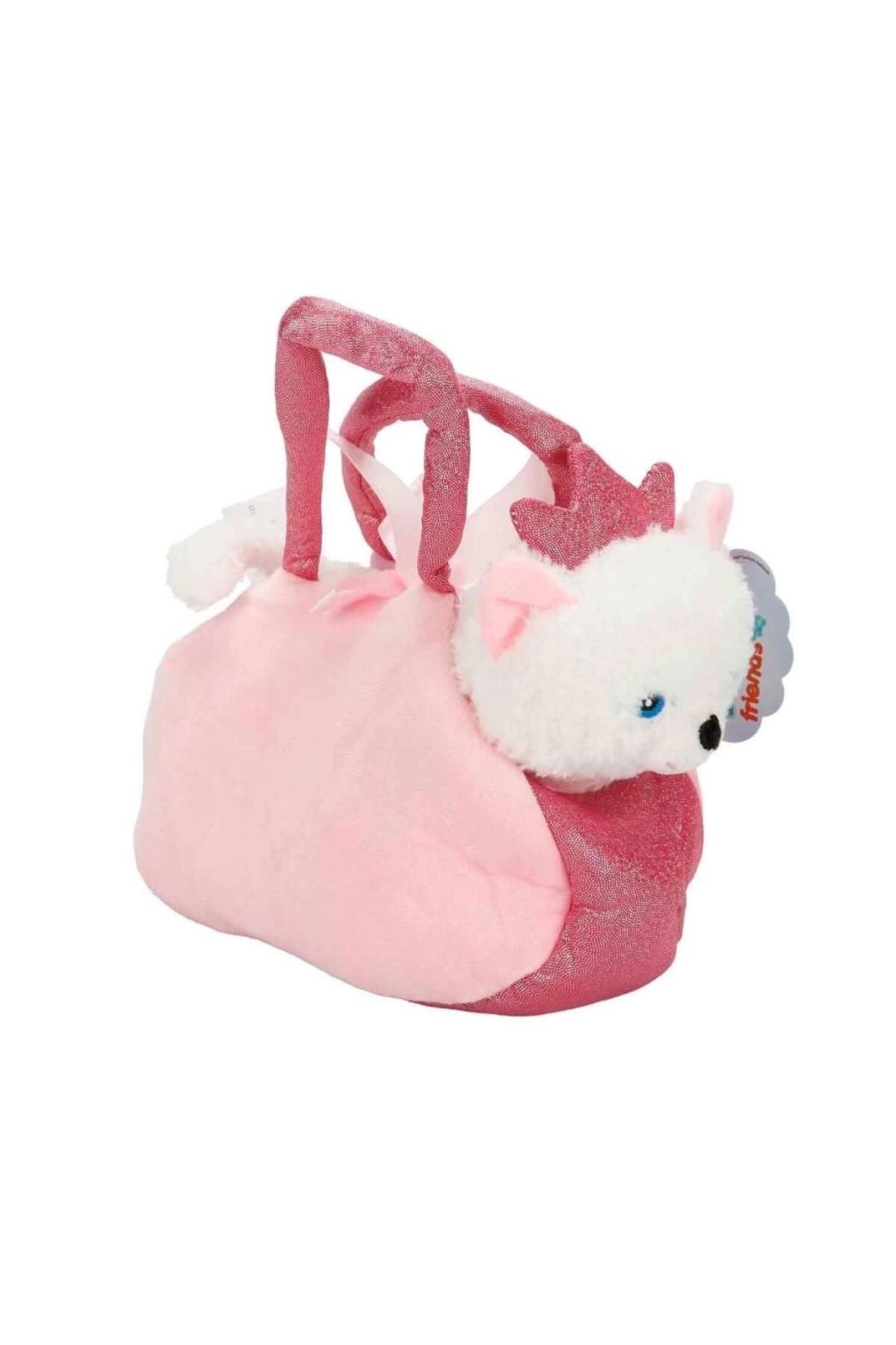 Shop58 HediyeCantam 4775 Peluş Kedi Köpek Taşıma Çantalı 20 cm -Sunman