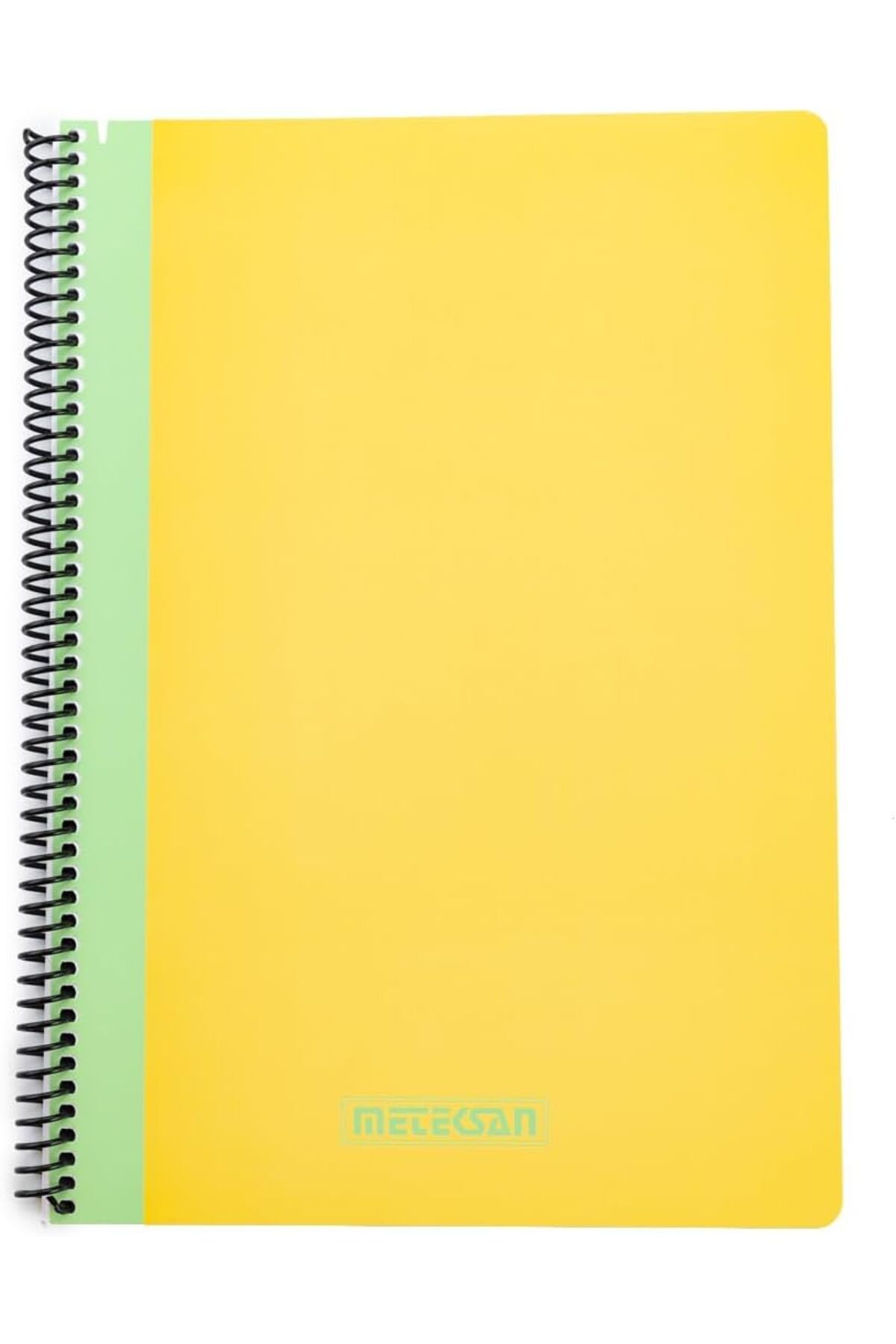 KDROĞLU KDROGLU Pruva Pastel Serisi, A4 80 Yaprak Kareli Karton Kapaklı Pet Spiralli Defter, Sarı New Desi