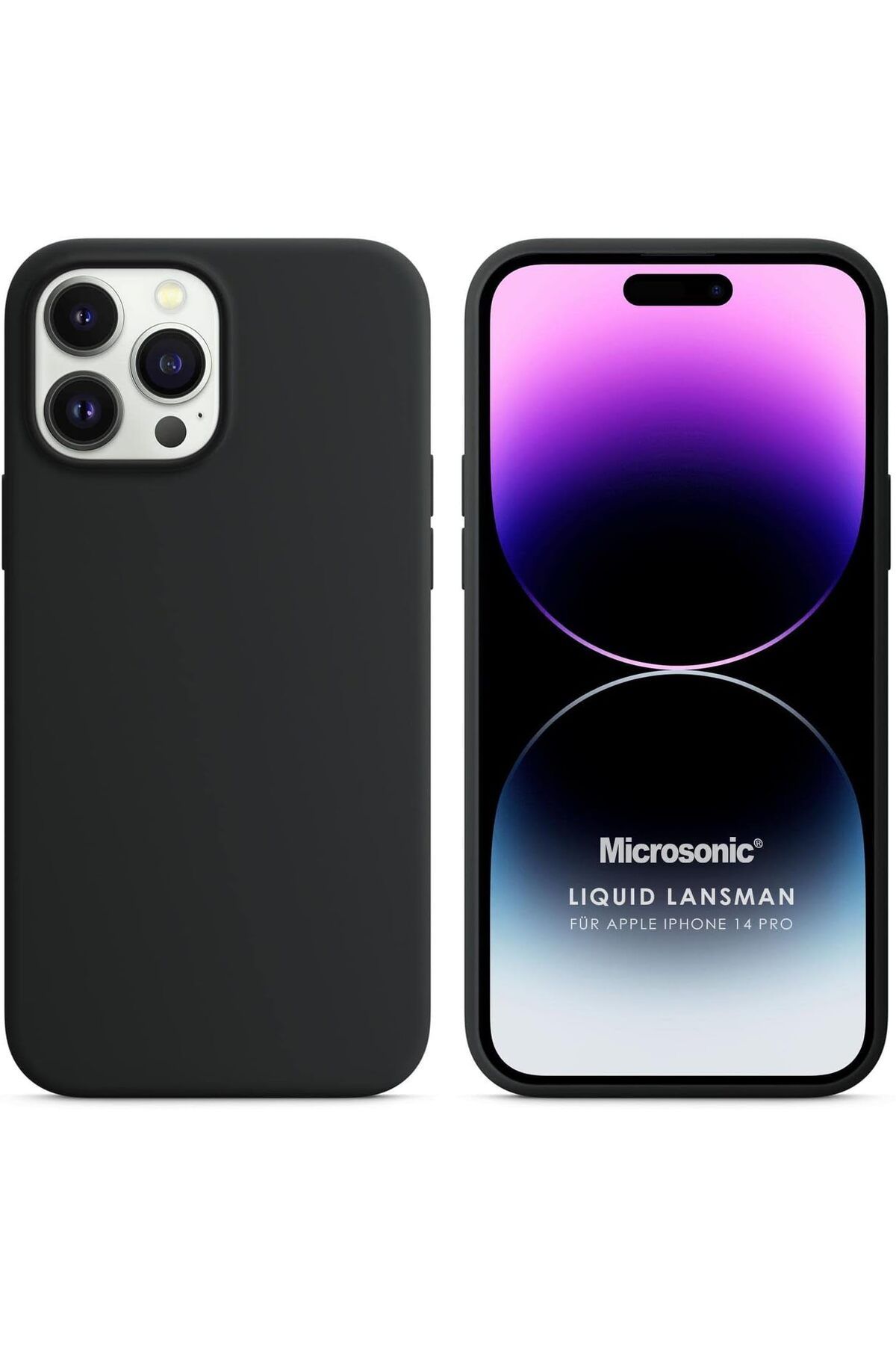 KDROĞLU KDROGLU iPhone 14 Pro için Kılıf Liquid Lansman Silikon Siyah [iPhone 14 Pro ile Uyumlu Kılıf -