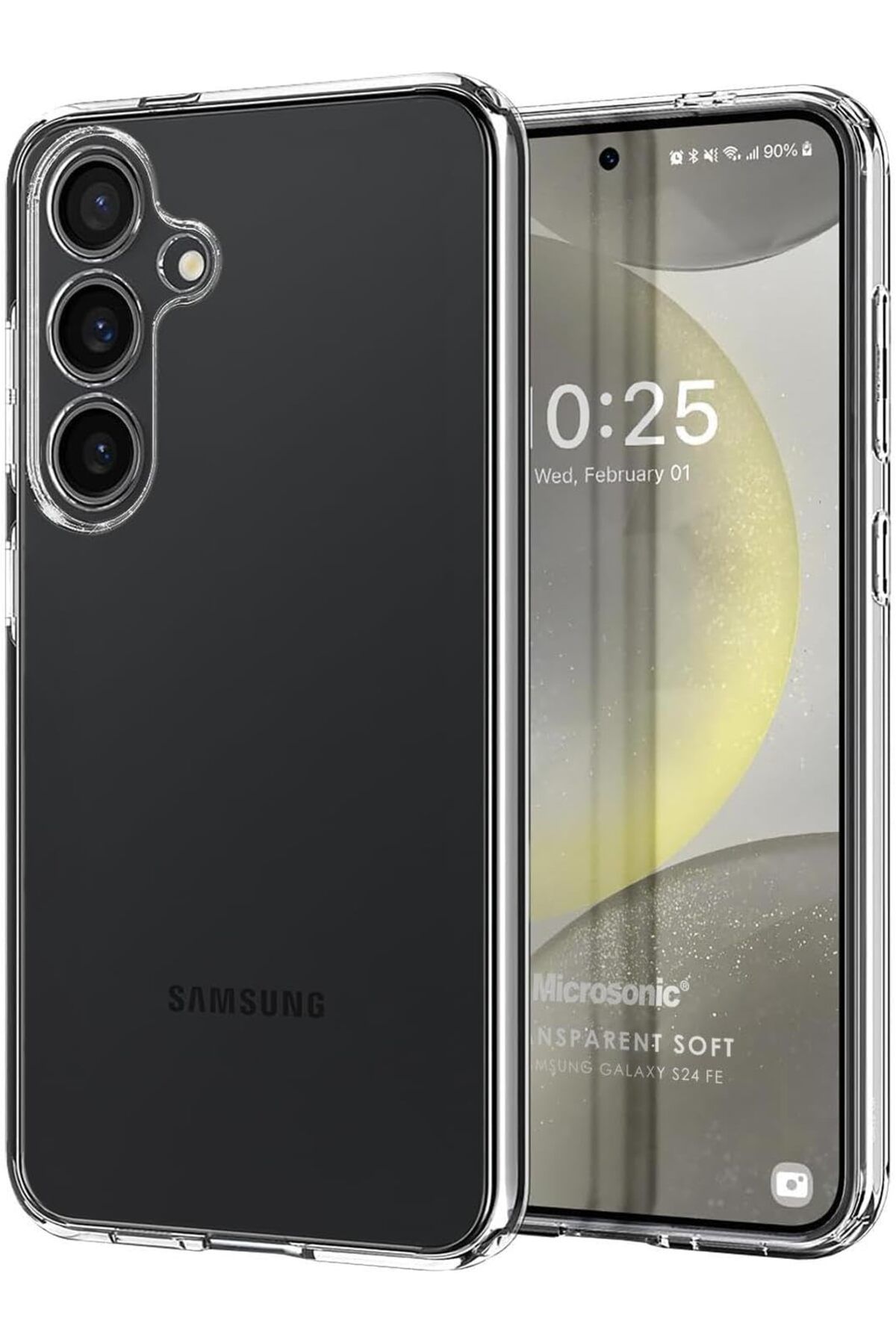 KDROĞLU KDROGLU Galaxy S24 FE Kılıf Transparent Soft Şeffaf [Galaxy S24 FE ile Uyumlu Kılıf - Şeffaf]