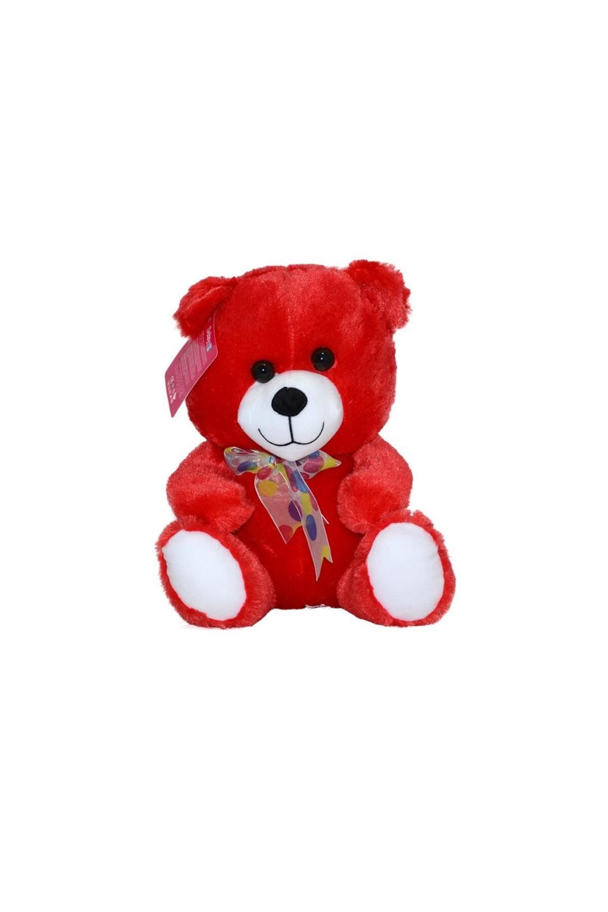 Shop58 HediyeCantam HediyeCantam 1181KR Selay, Kırmızı Oturan Ayı 30 cm