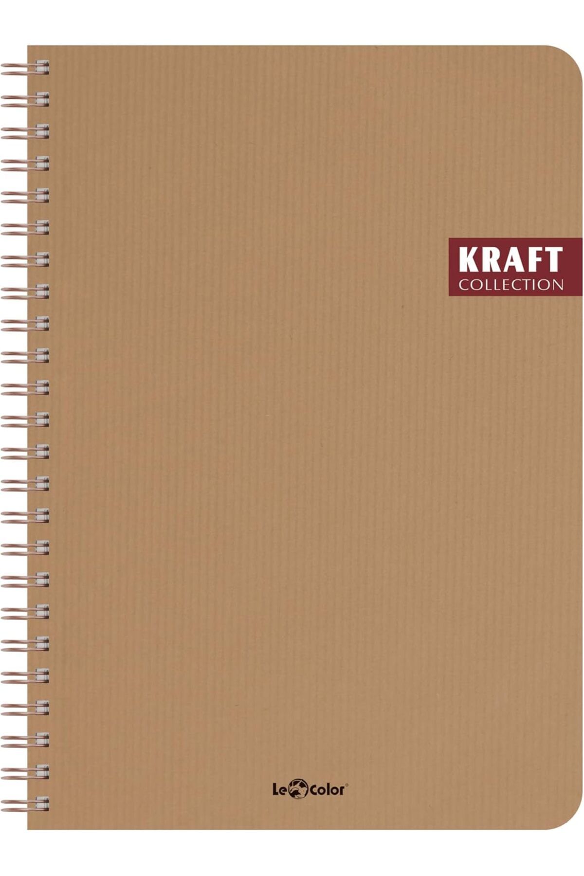 KDROĞLU KDROGLU Color Kraft Ofis Defter Spiralli Çizgili Kahve New Desing 1109836