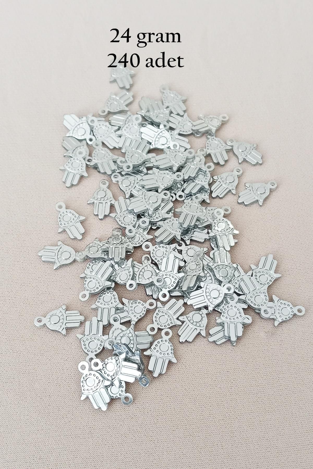 MBB ETİCARET Oya Abiye Bileklik Kolye Pleksi Metalik Plastik Pul Gümüş Renk 24 gram 240 adet - BNC586