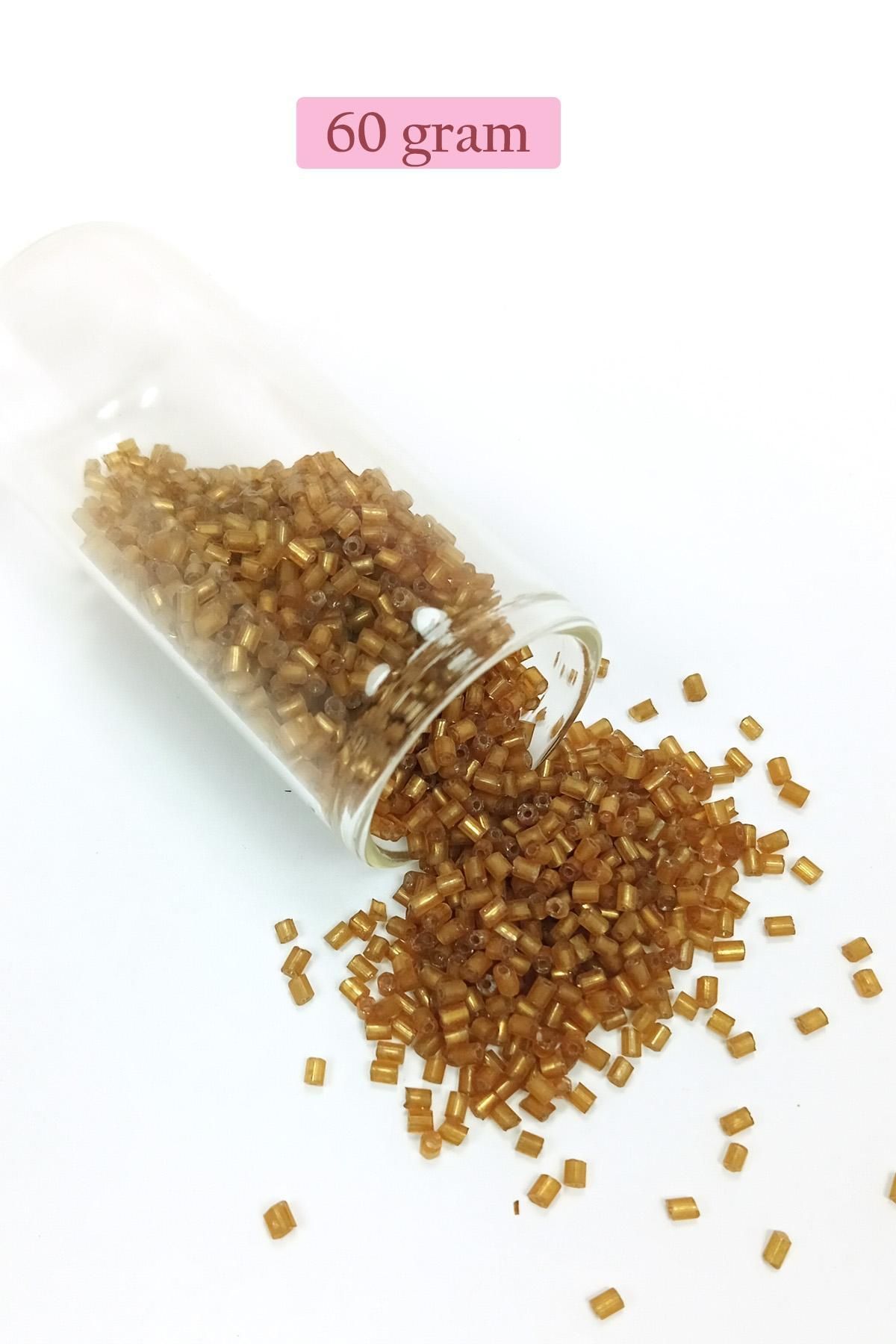 MBB ETİCARET Kesme Cam Boncuk 2mm - 60 Gram - Şeffaf Kahverengi - BNC354