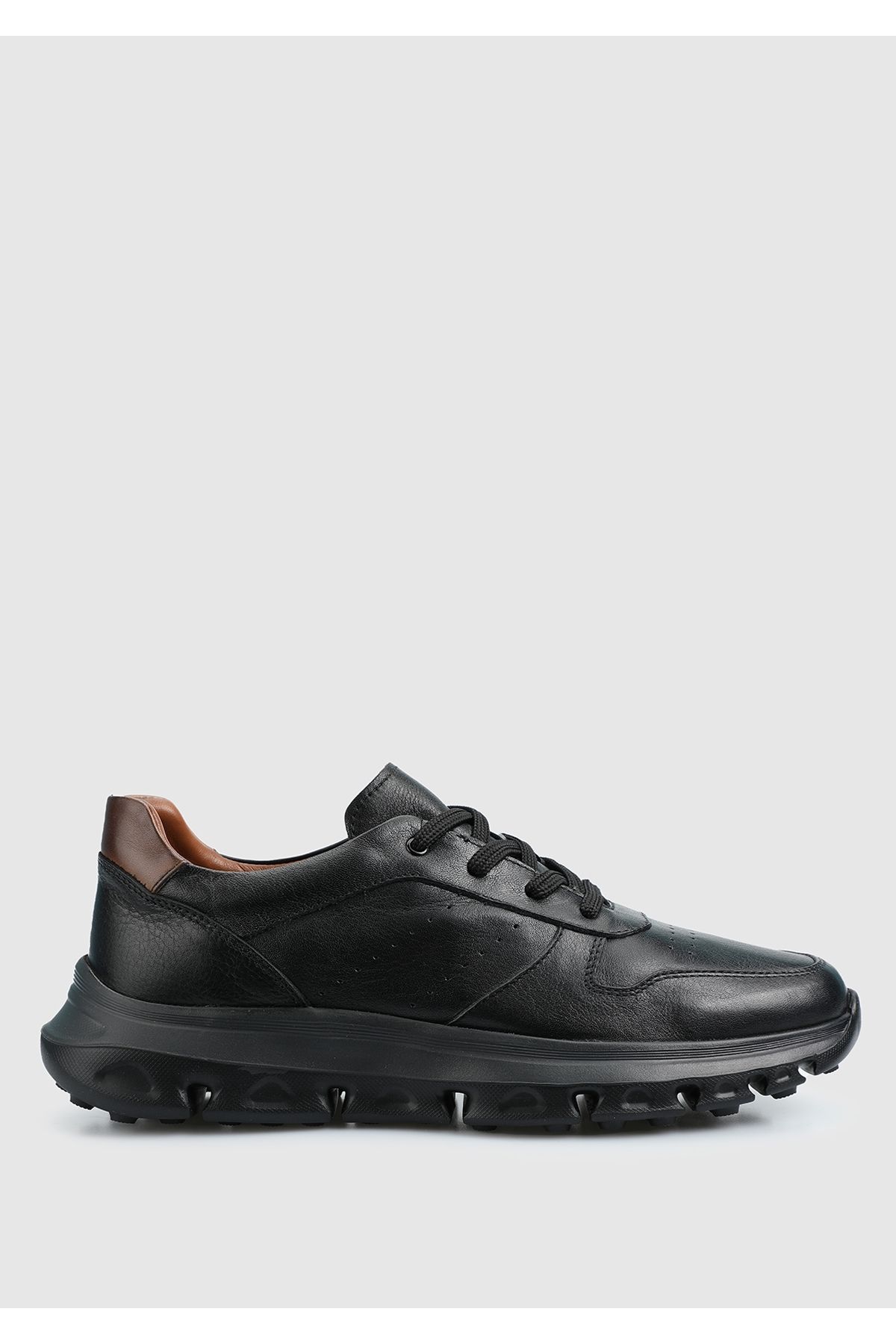 Eclipse Siyah Deri Erkek Sneaker