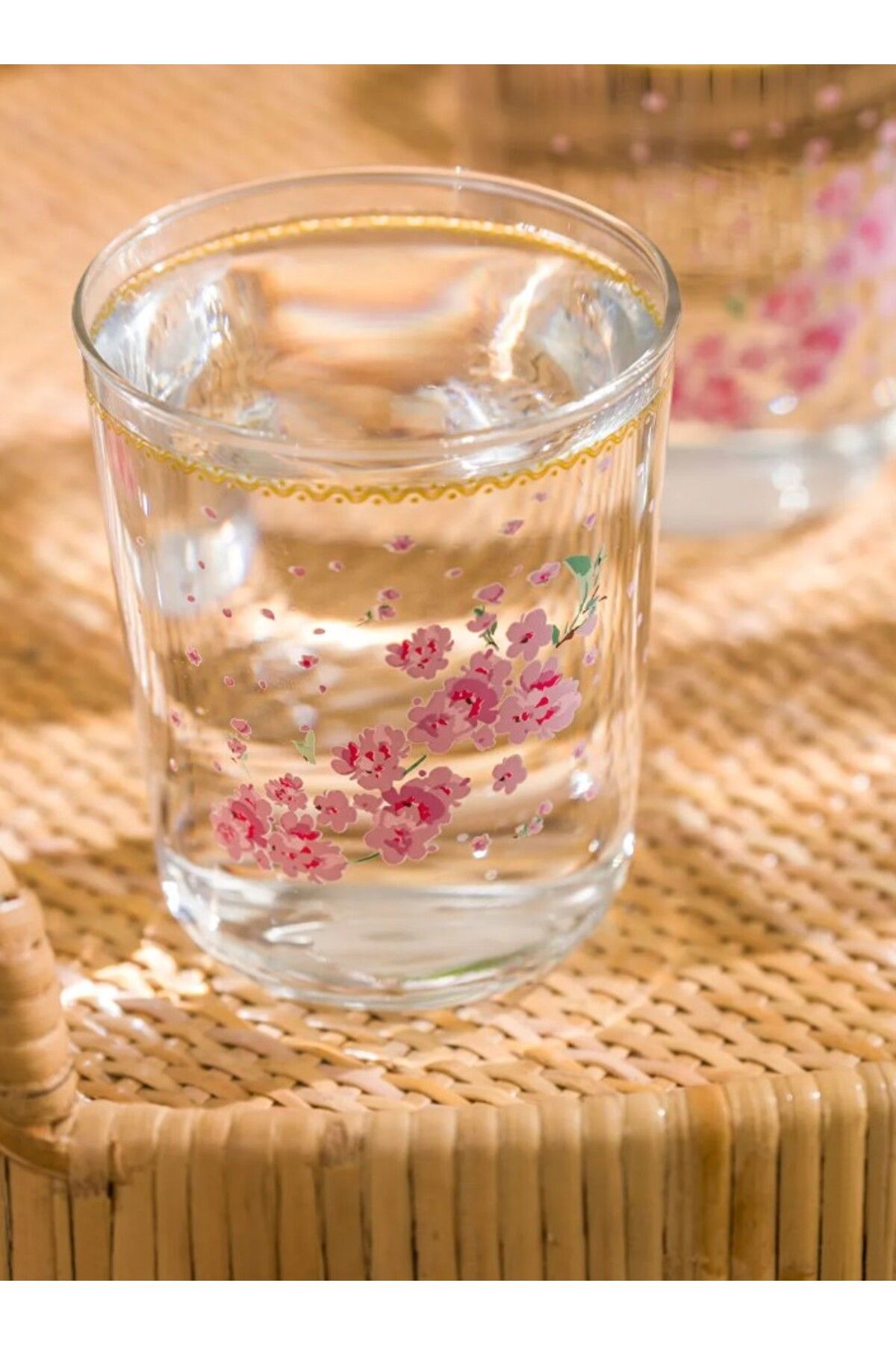 LC Waikiki LCW HOME 3'lü Bardak Seti 315 ml Karişik Çiçekli Cam