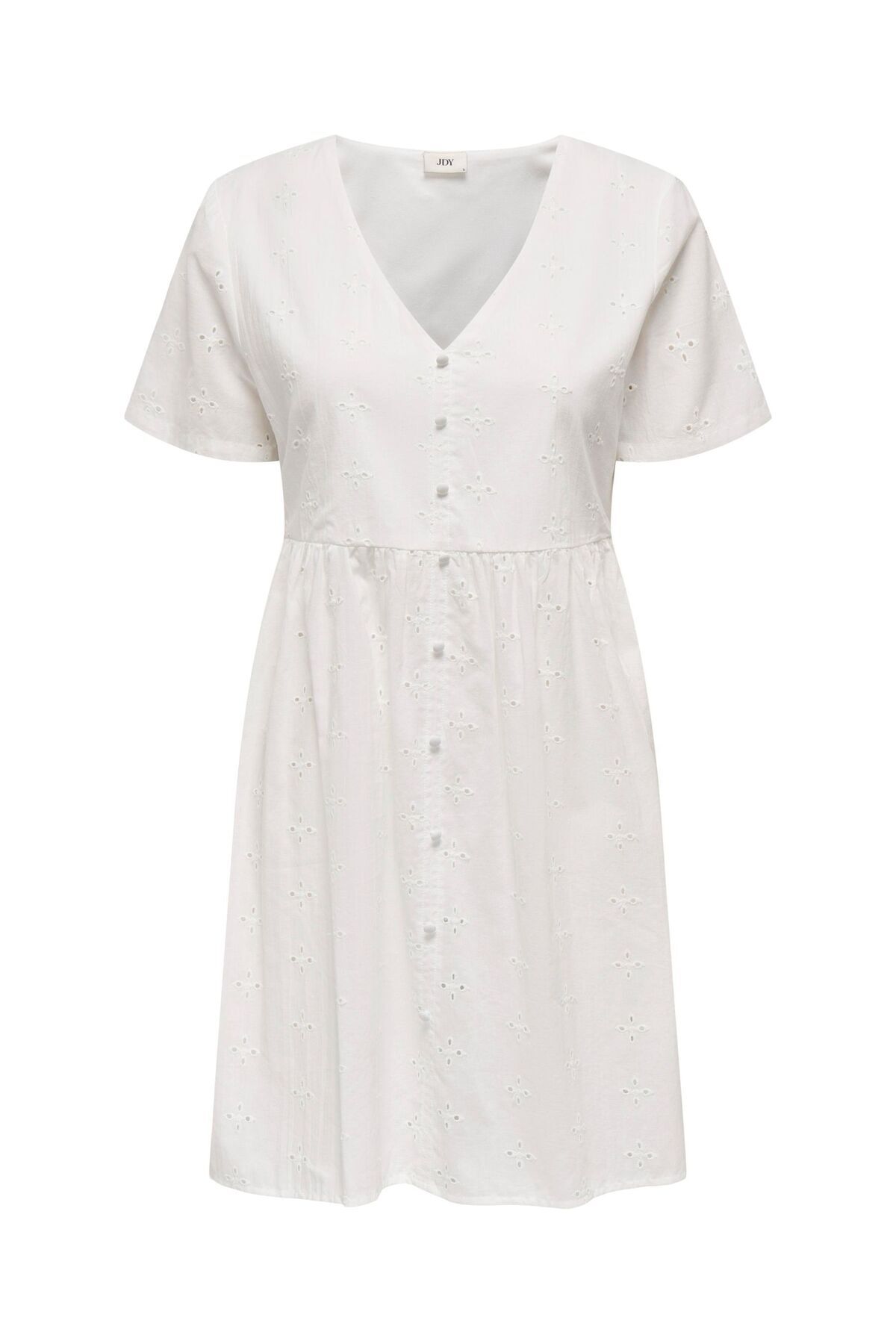 JDY-Kleid Normal geschnitten V-Ausschnitt Voluminöser Armschnitt Midikleid 2