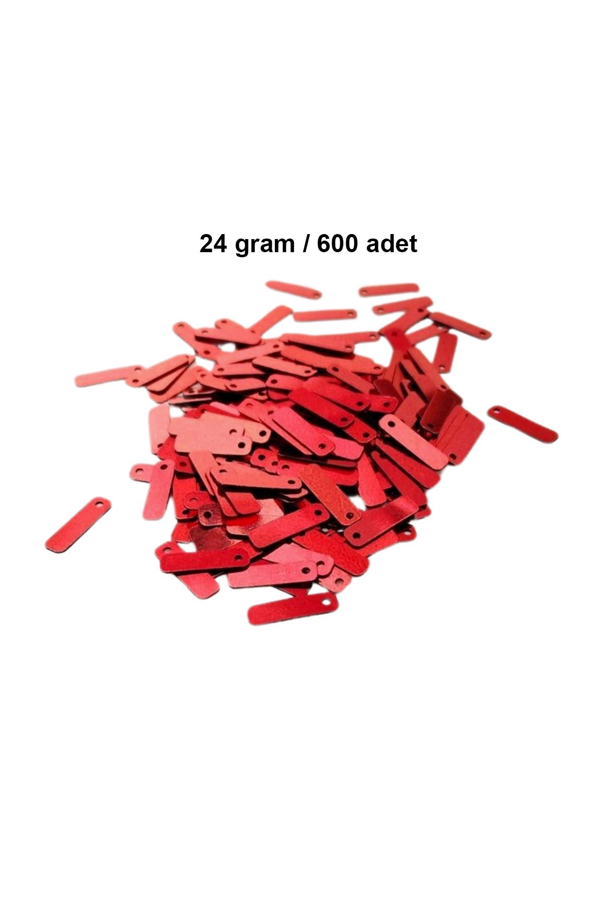 MBB ETİCARET Kırmızı 15 x 5 mm Dantel Oya Yazma Halhal Abiye Lazer Kesim Pul 600 adet / 24 gram