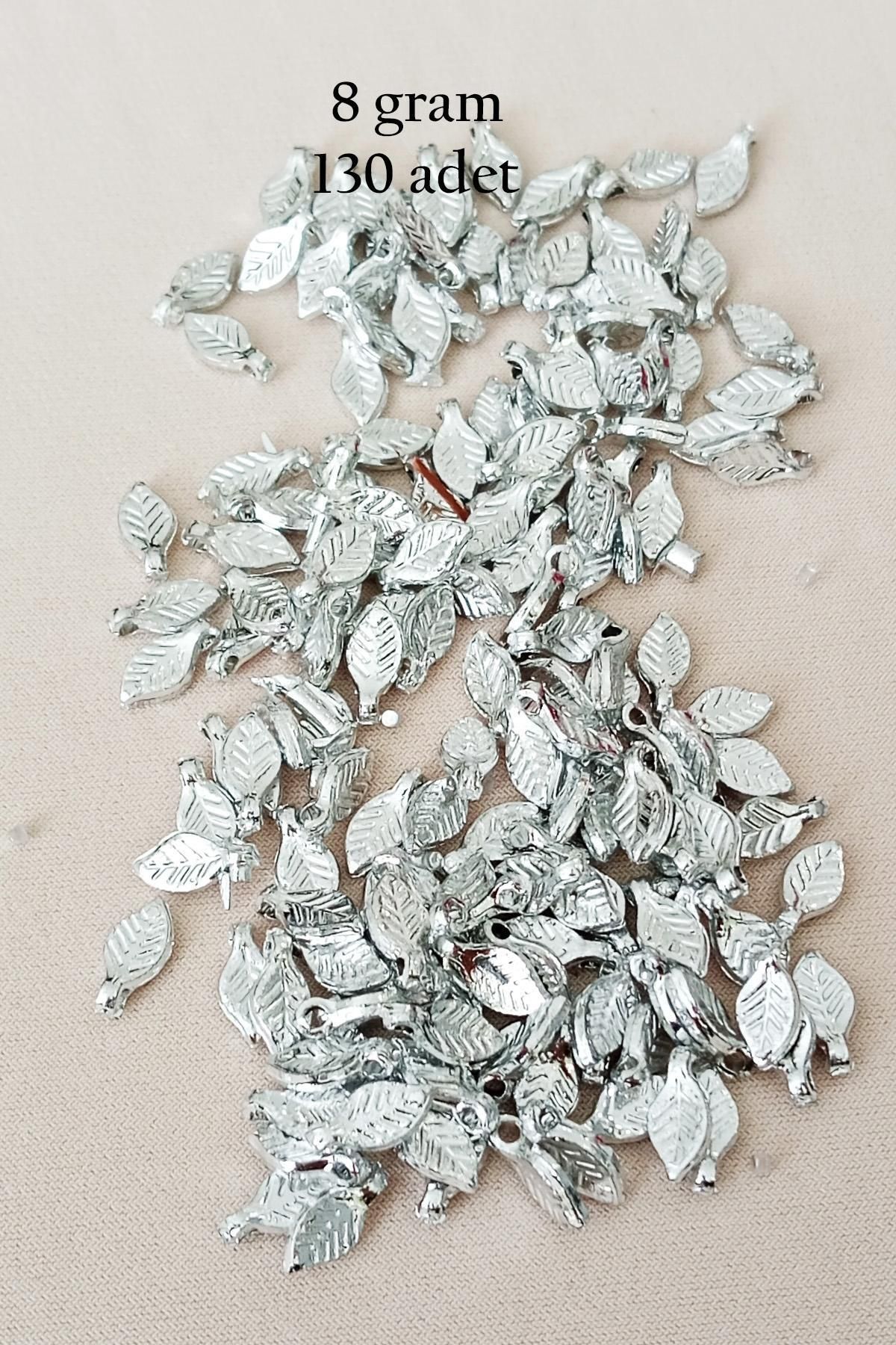 MBB ETİCARET Oya Abiye Bileklik Kolye Pleksi Metalik Plastik Pul Gümüş Renk 8 gram 130 adet - BNC514