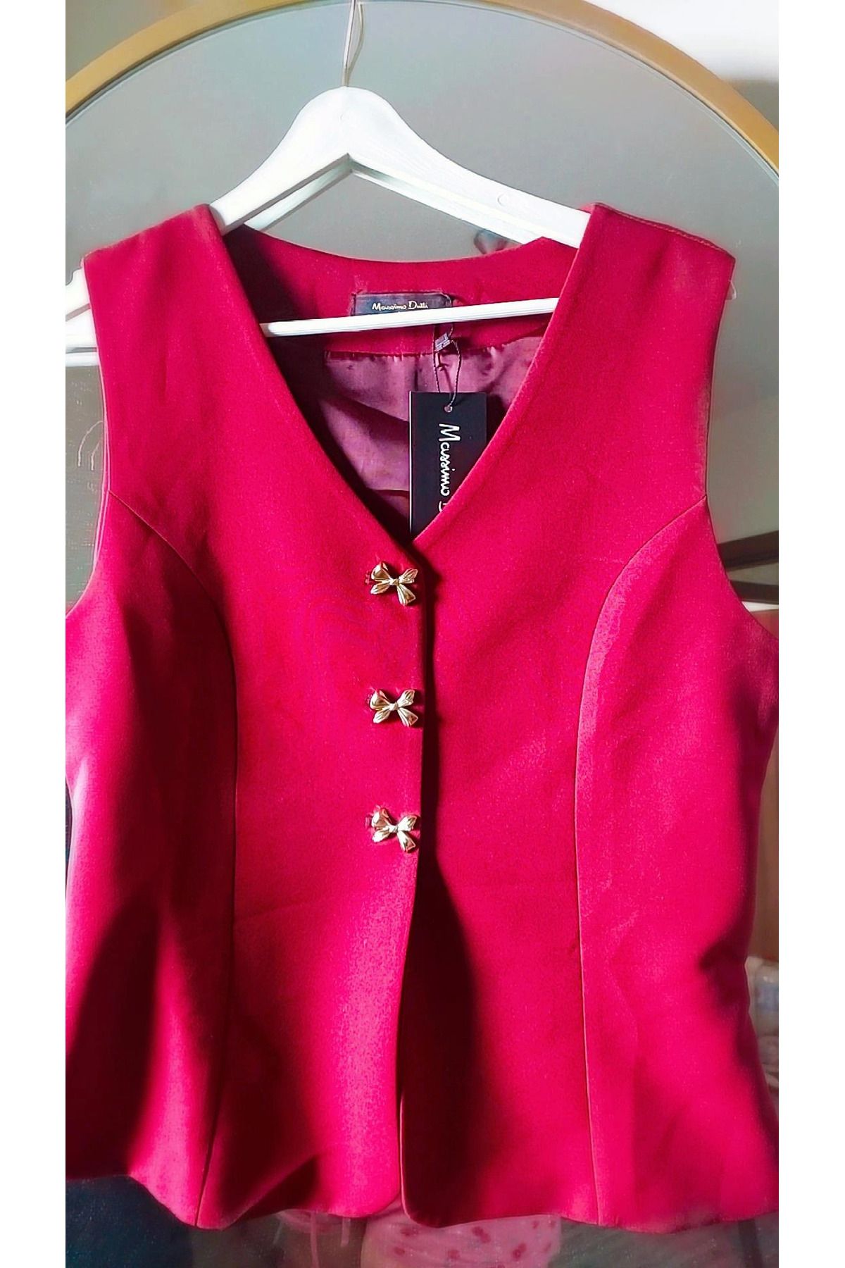 Butik Kadın kırmızı yelek