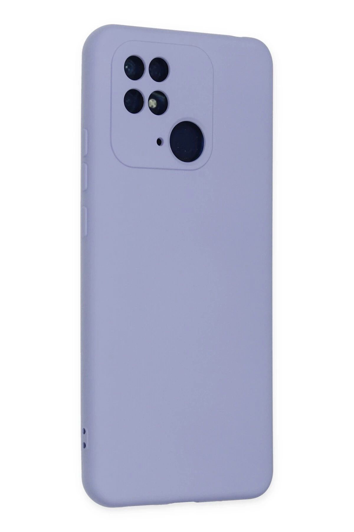 NewFace Xiaomi Redmi 10C Uyumlu Kılıf Nano içi Kadife Silikon - Lila SVLRS