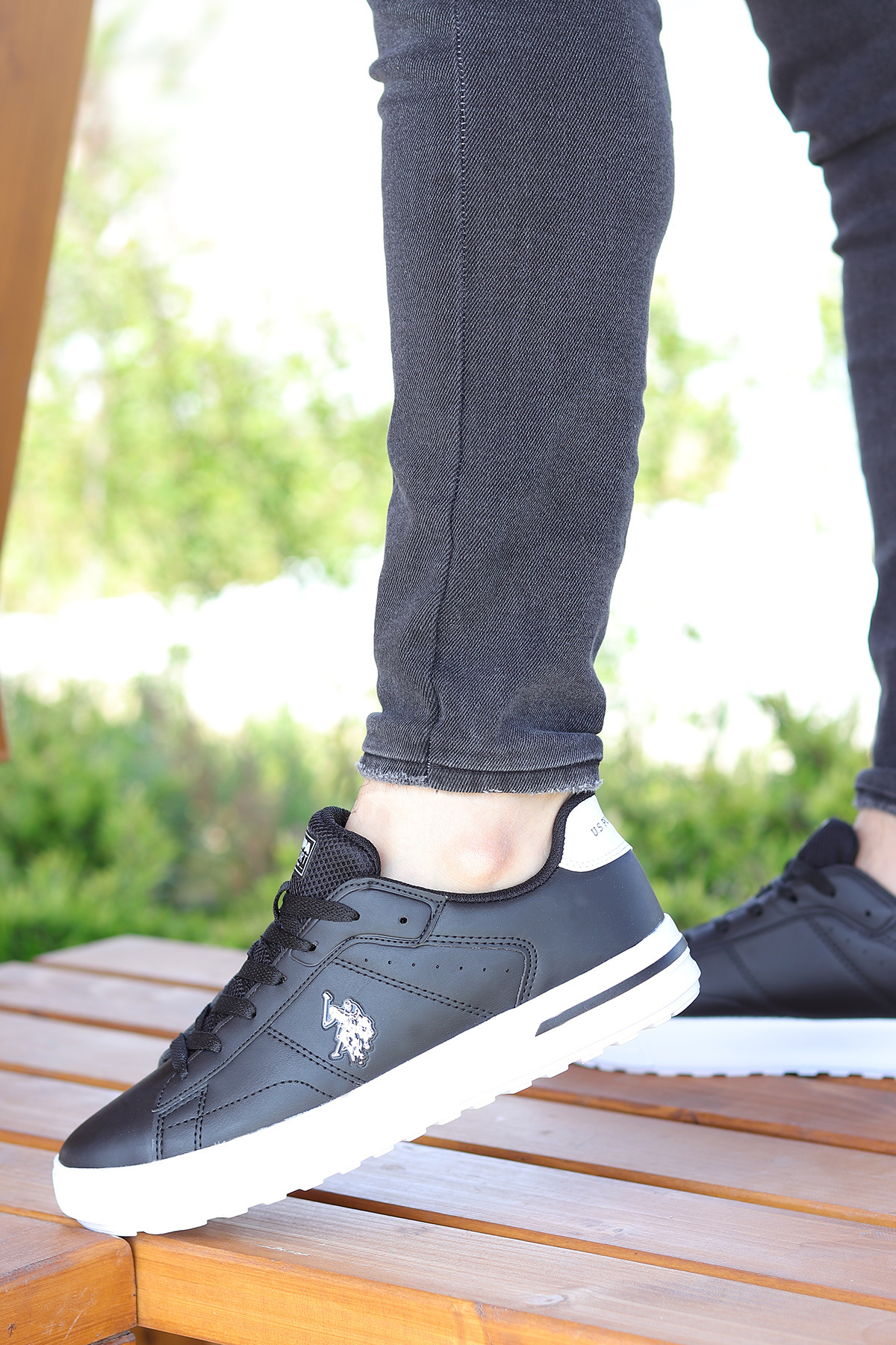U.S. Polo Assn.-Comfortable Sole Skin Black Men's Sneaker Sports Shoes 1