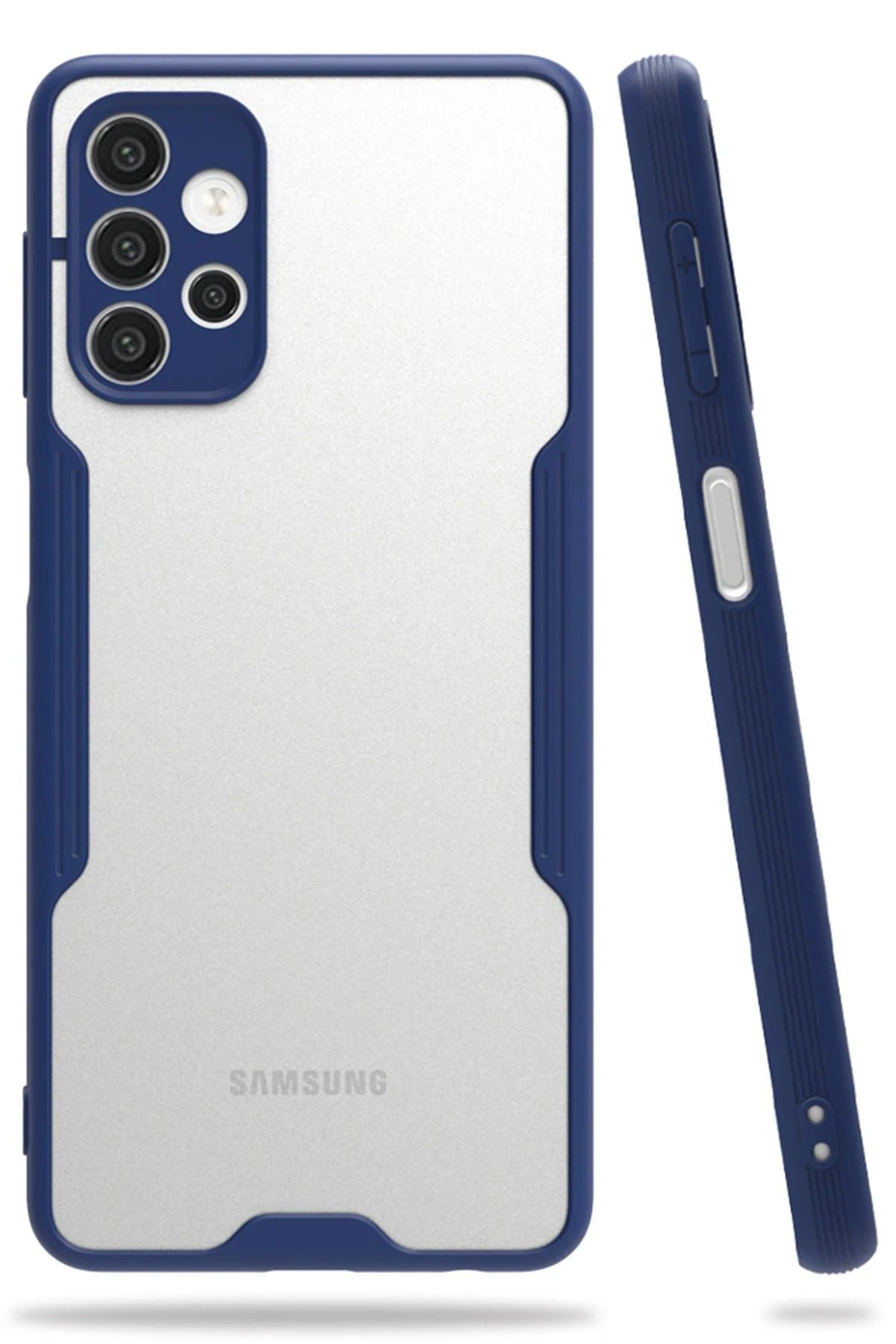 NewFace Samsung Galaxy A72 Kılıf Platin Silikon - Lacivert SVLRS