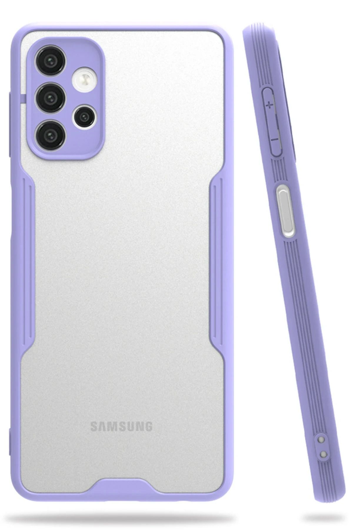 NewFace Samsung Galaxy A52 Kılıf Platin Silikon - Lila SVLRS