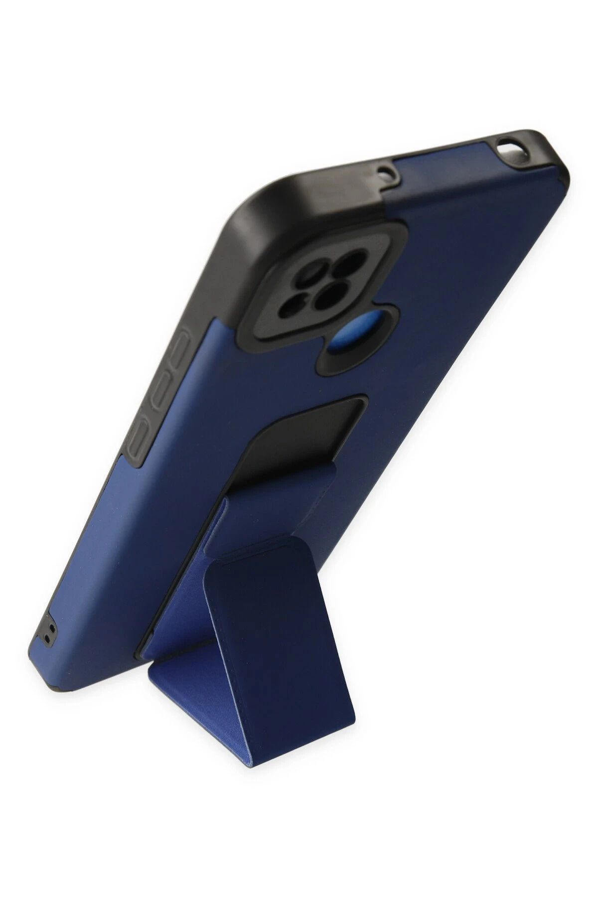 NewFace Xiaomi Redmi 9C Kılıf Mega Standlı Silikon - Mavi SVLRS