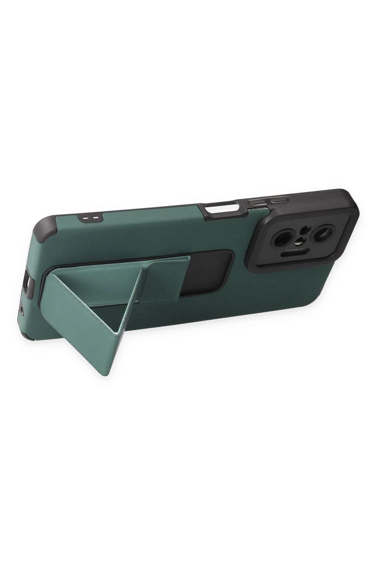 NewFace Xiaomi Redmi Note 10 Pro Kılıf Mega Standlı Silikon - Yeşil SVLRS