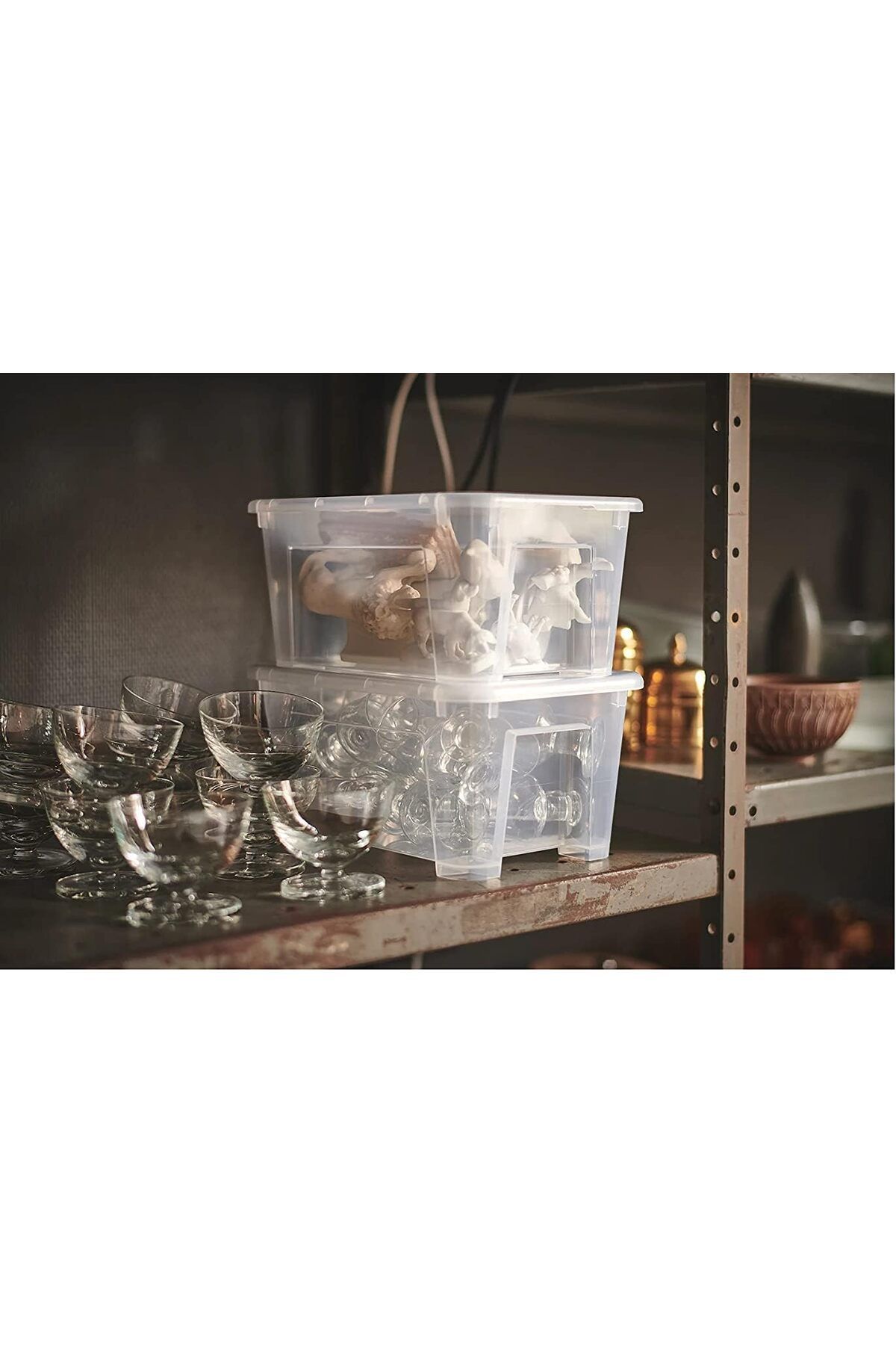 IKEA-Samla Transparent Storage Box 5l – Stackable, Durable, Clear Plastic Box For Organizing & Storage 5