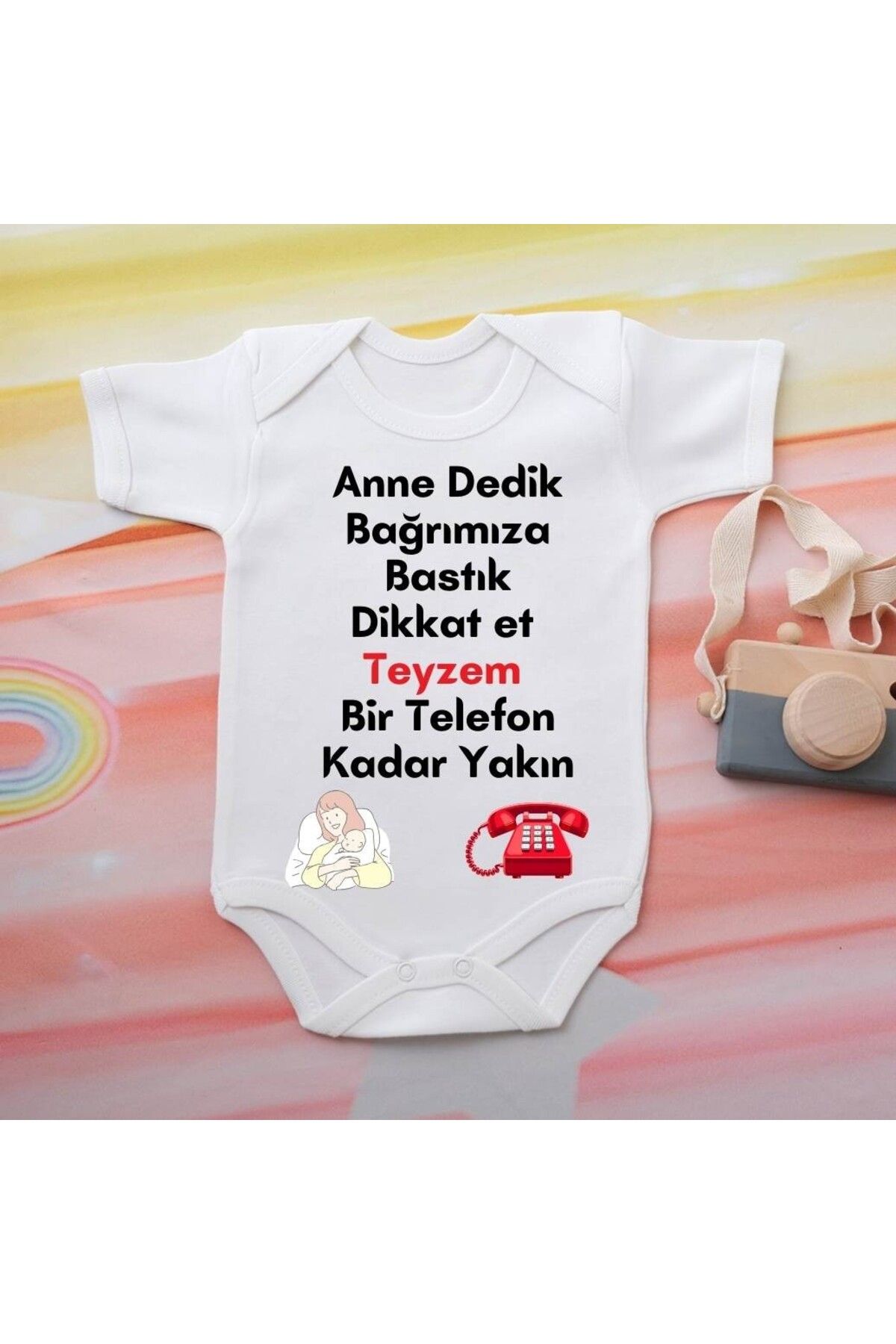 soft wing %100 Pamuklu Organik Baskılı Premium Çıtçıtlı Bebek Body Zıbın 00042